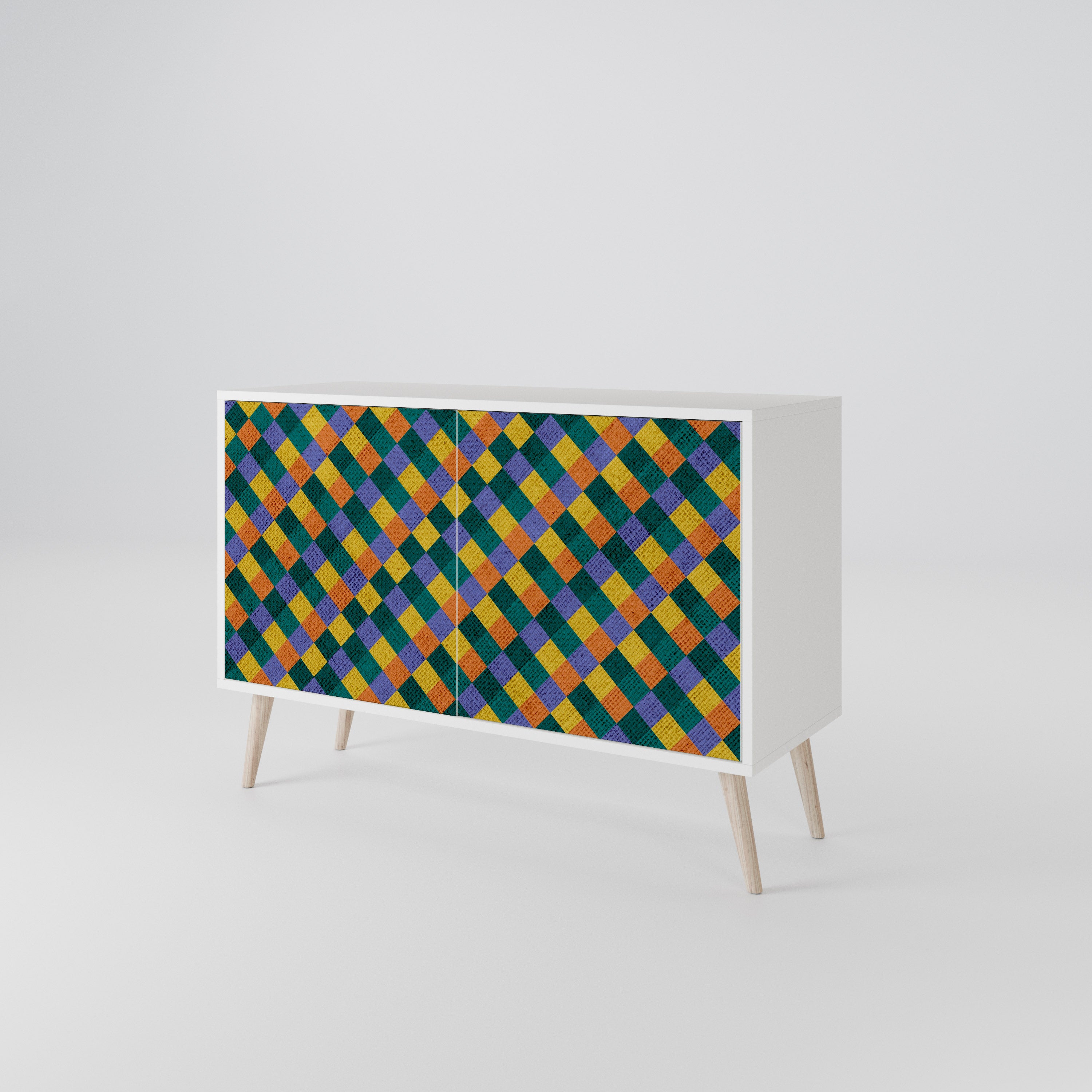 PAINTED SQUARES MIX Μπουφές 2-θυρών