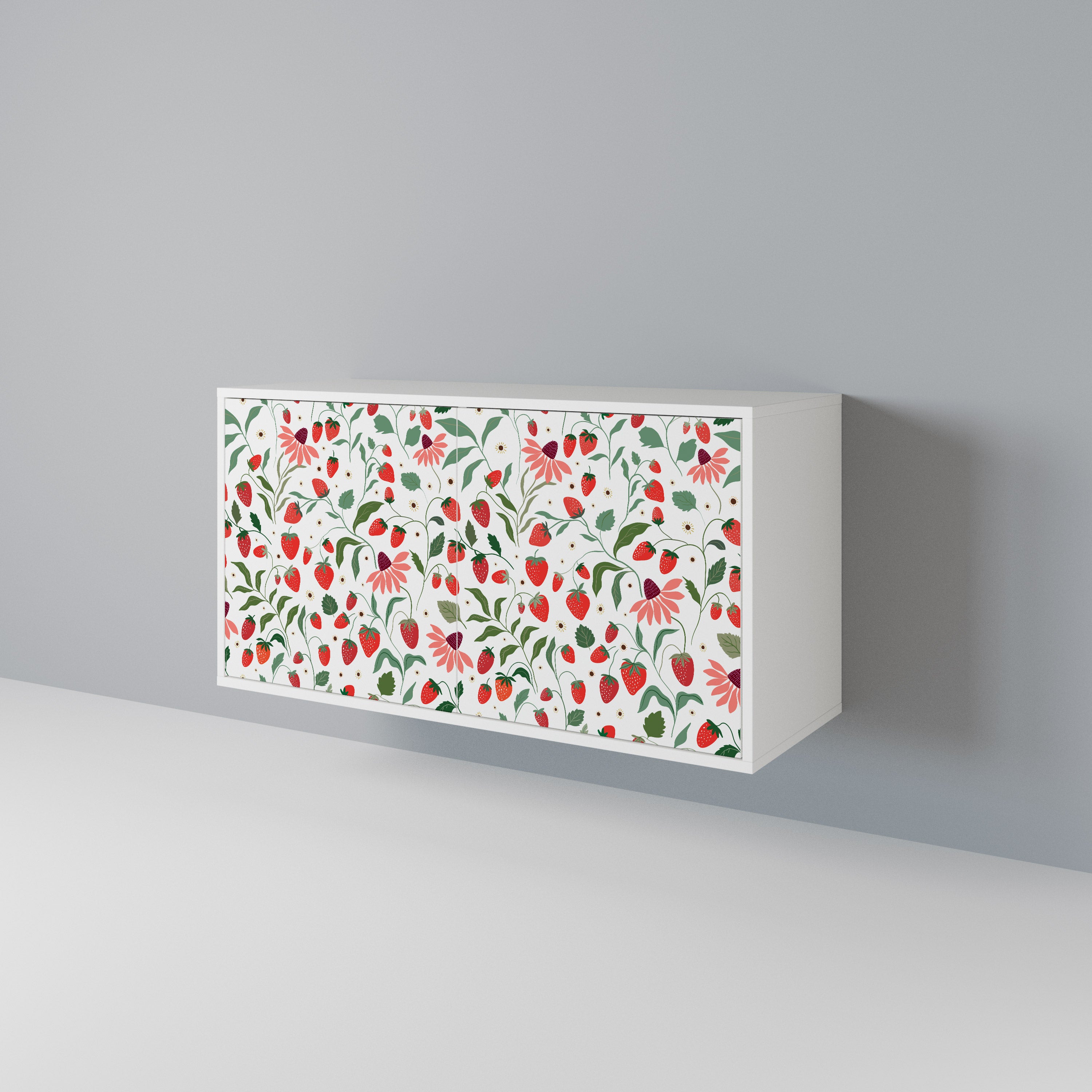 FLOWERS AND STRAWBERRIES Μπουφές 2-θυρών