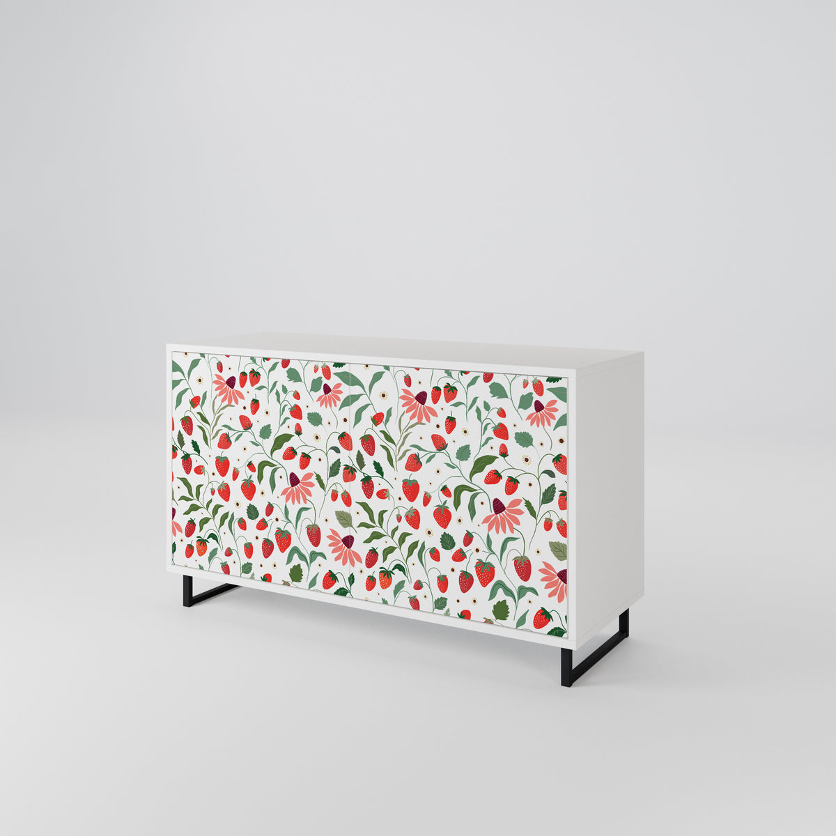 FLOWERS AND STRAWBERRIES Μπουφές 2-θυρών