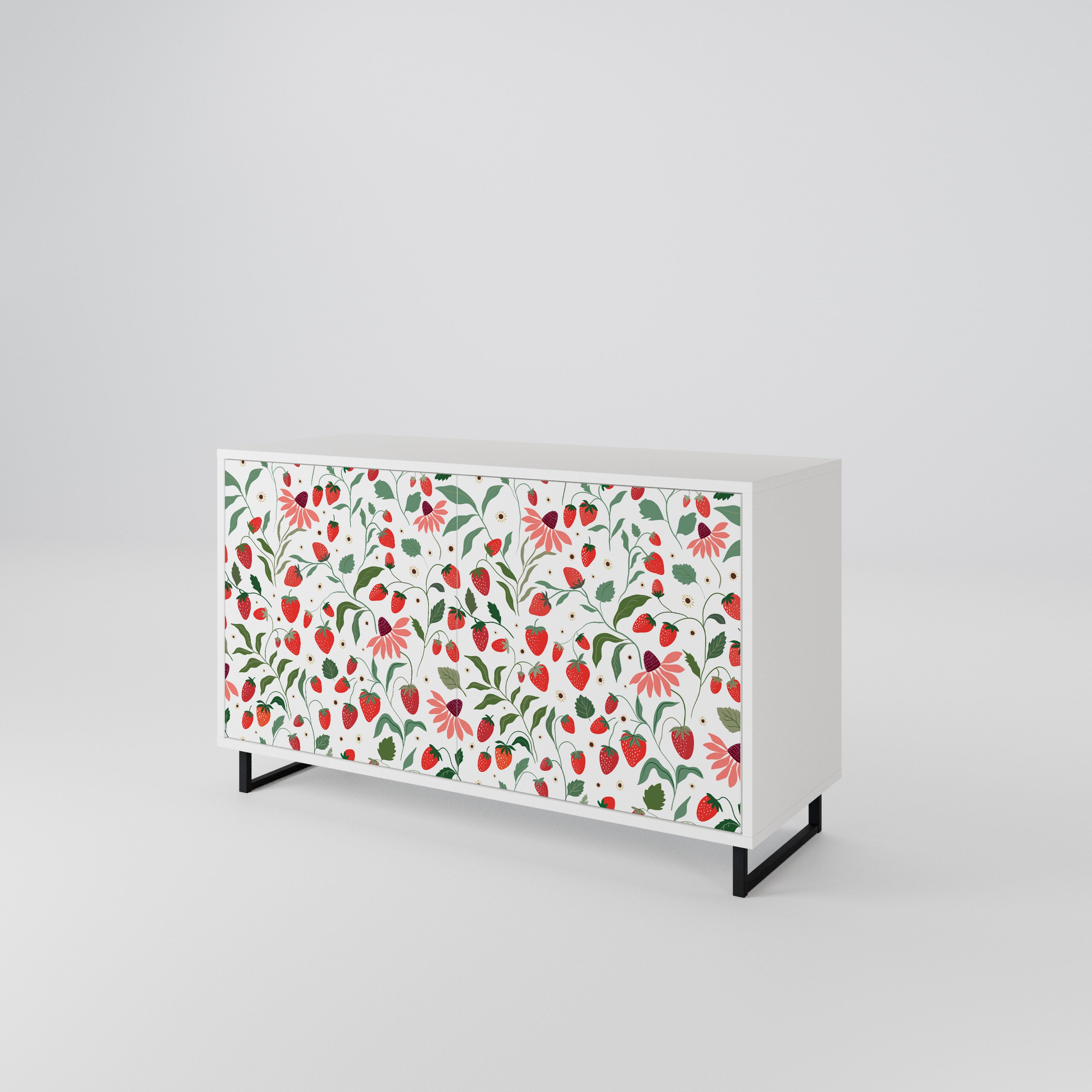 FLOWERS AND STRAWBERRIES Μπουφές 2-θυρών