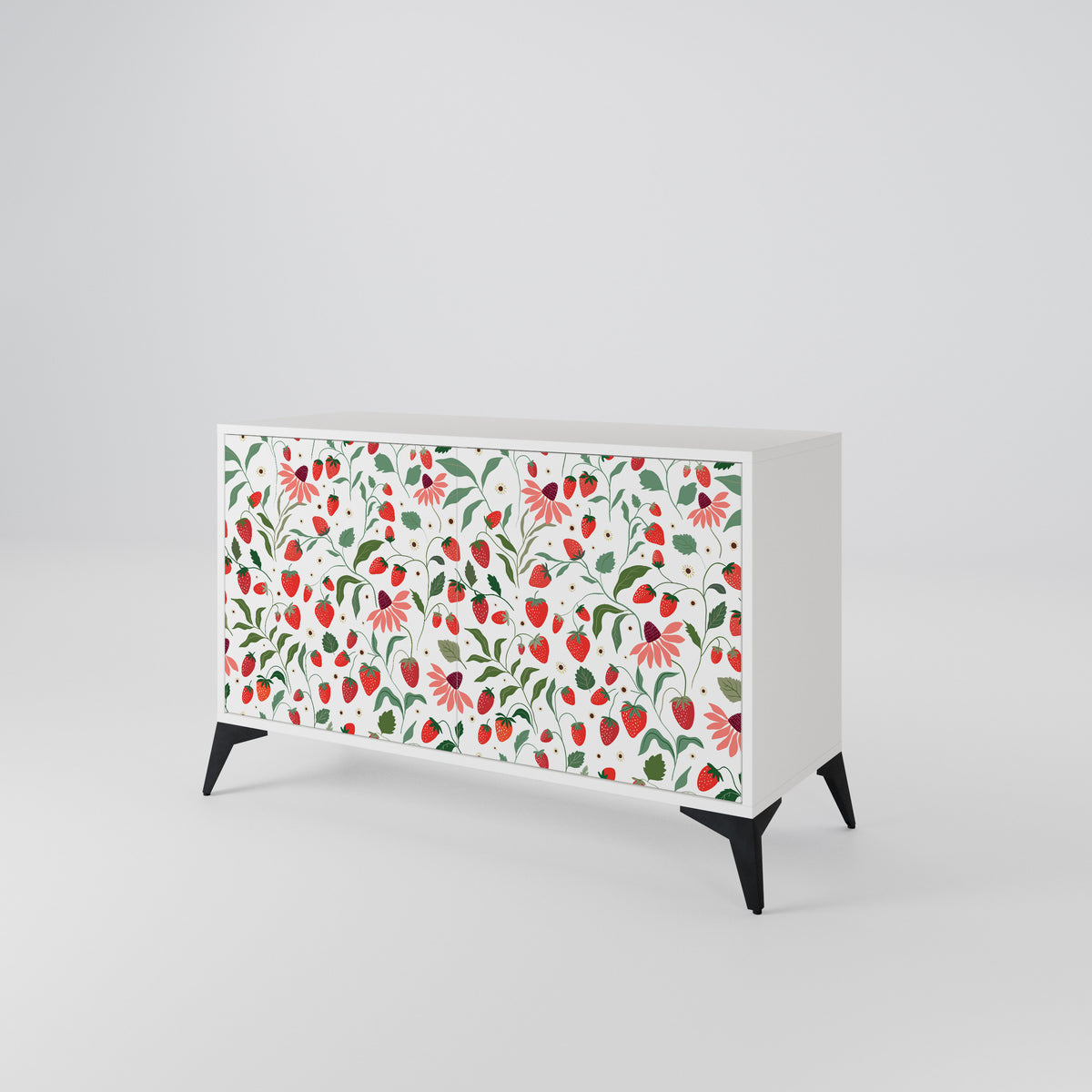 FLOWERS AND STRAWBERRIES Μπουφές 2-θυρών