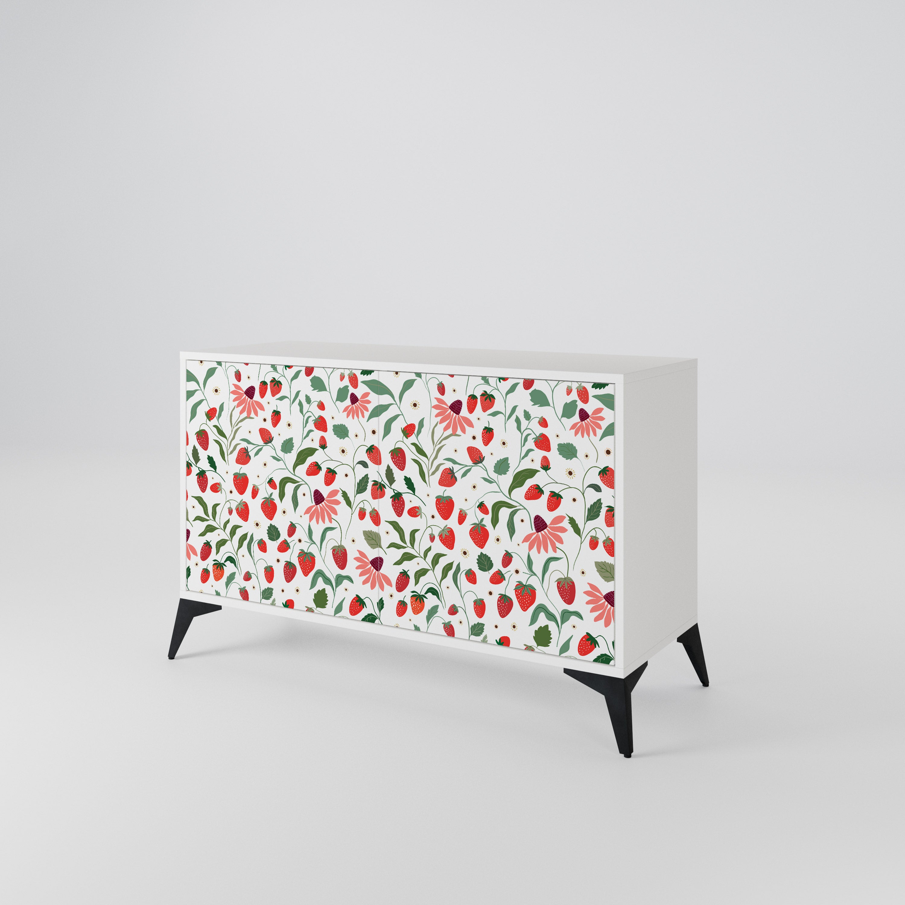 FLOWERS AND STRAWBERRIES Μπουφές 2-θυρών