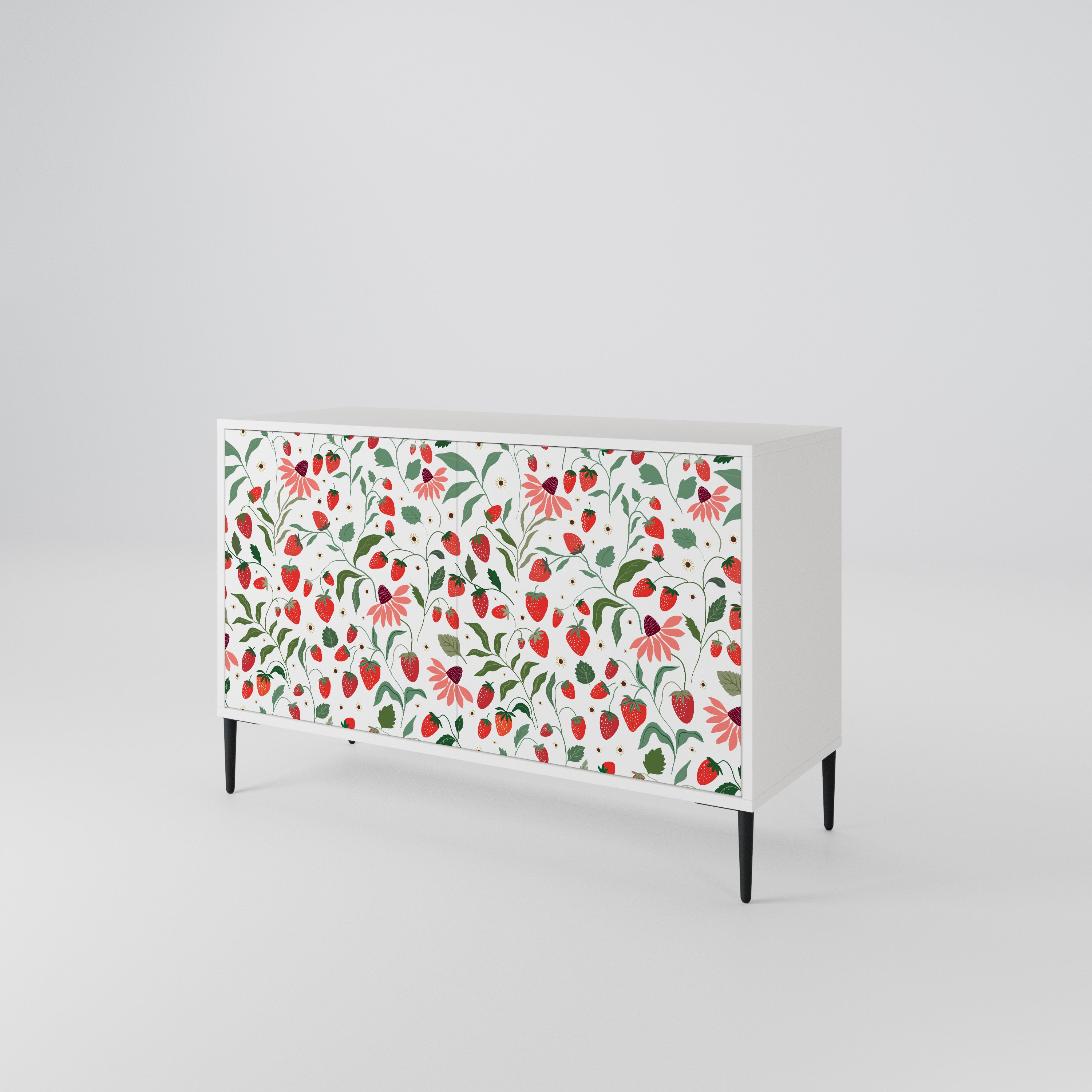 FLOWERS AND STRAWBERRIES Μπουφές 2-θυρών