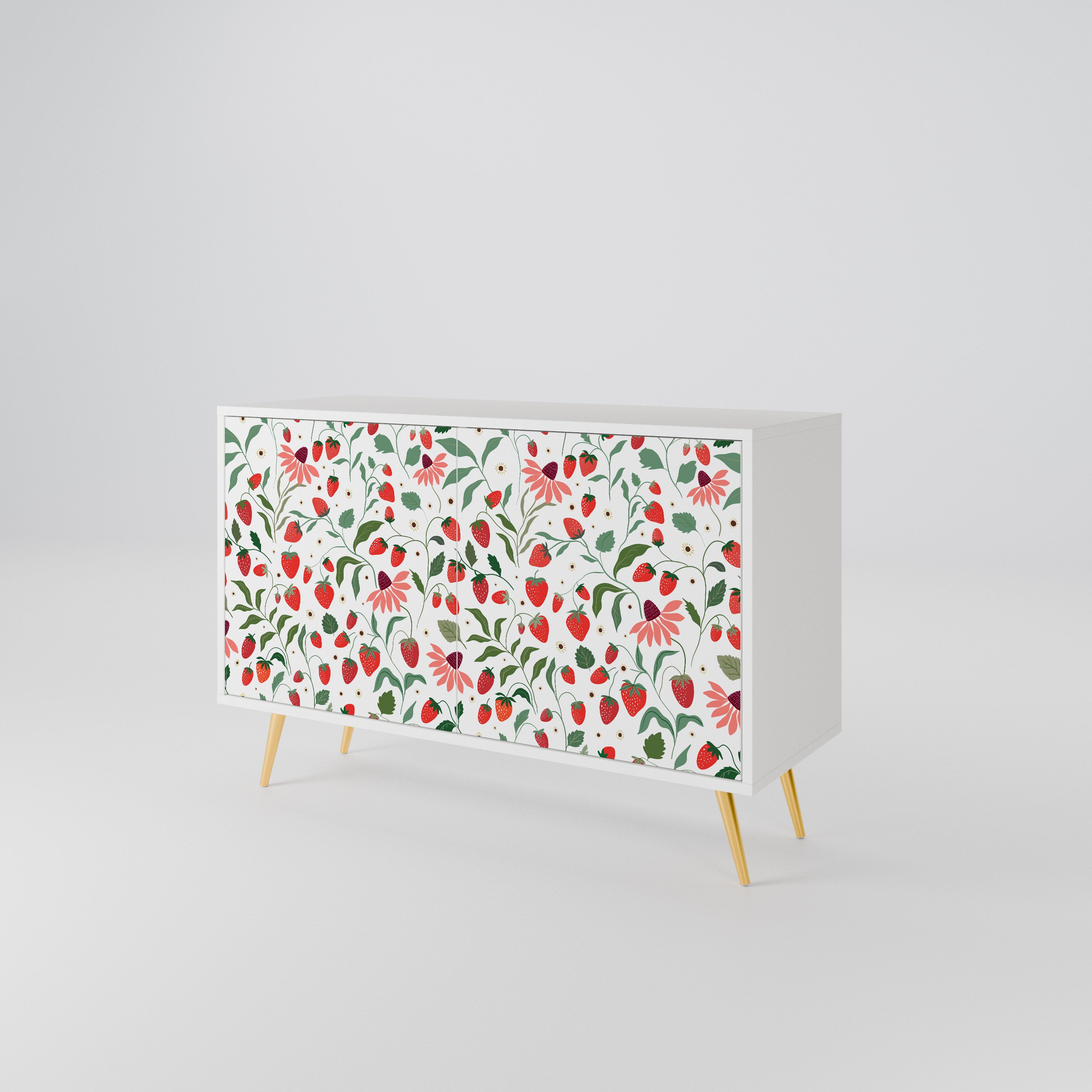 FLOWERS AND STRAWBERRIES Μπουφές 2-θυρών