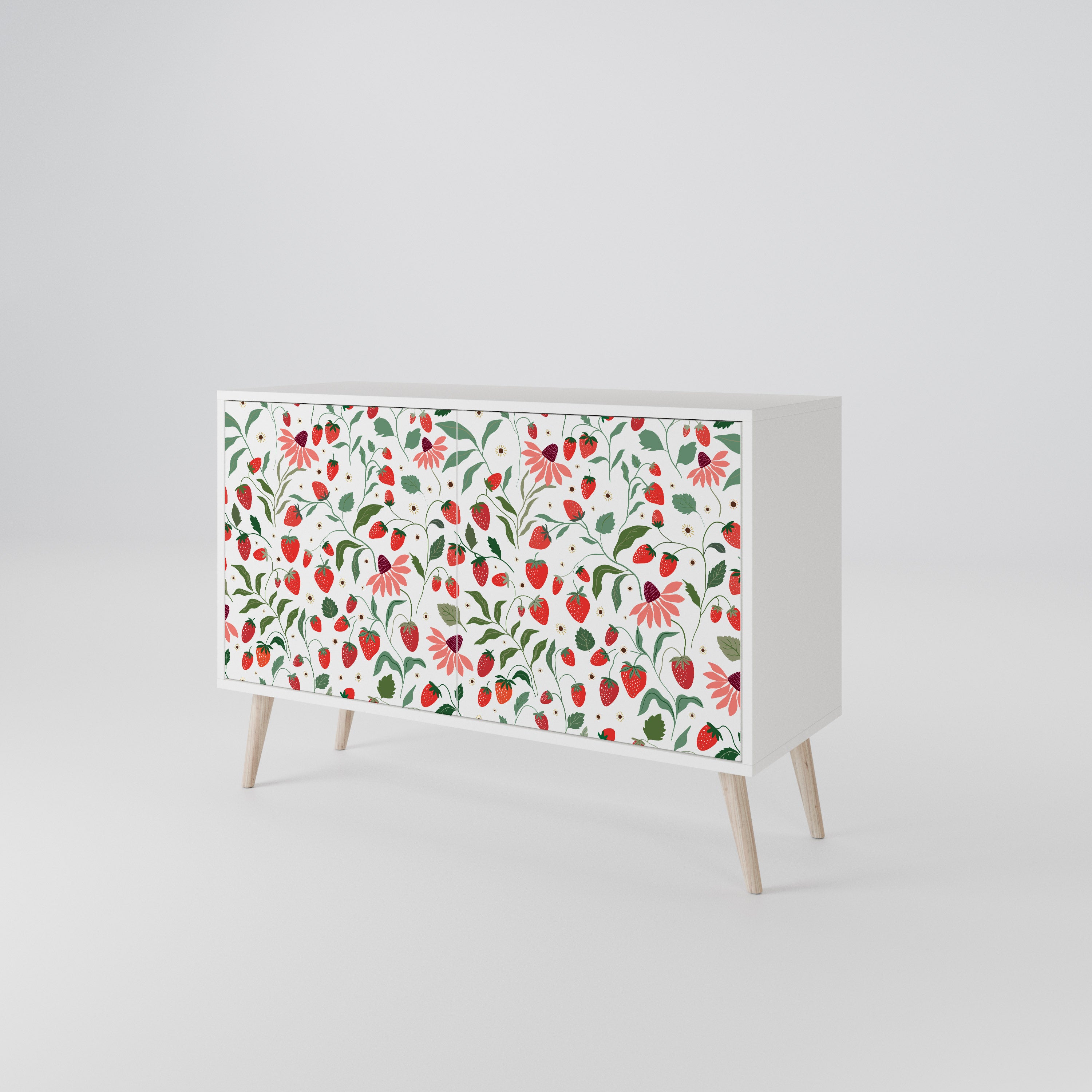 FLOWERS AND STRAWBERRIES Μπουφές 2-θυρών