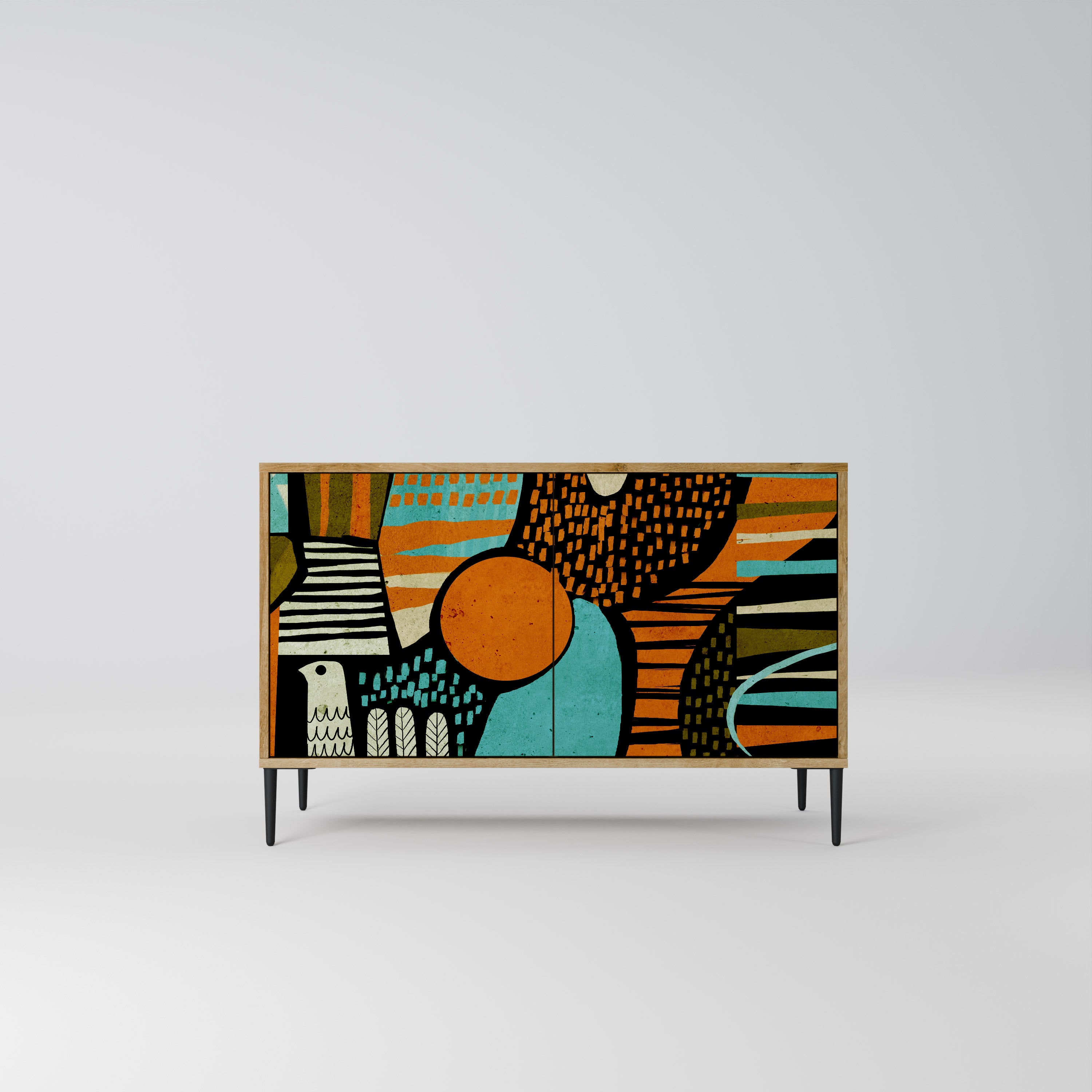 GEODE GLIMMER 2-Door Sideboard in Oak Effect