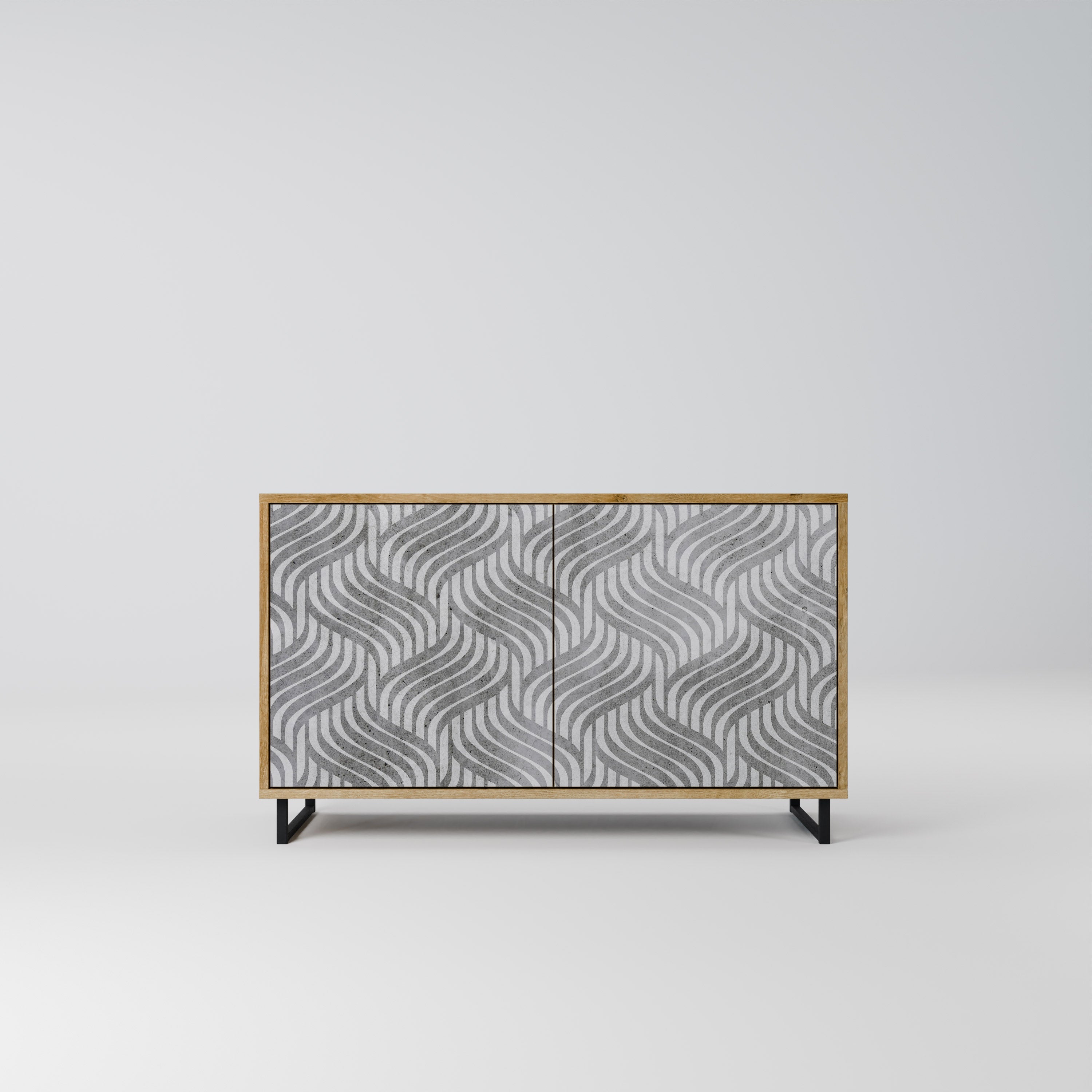CONCRETE MOVEMENT 2-Door Sideboard in Oak Effect
