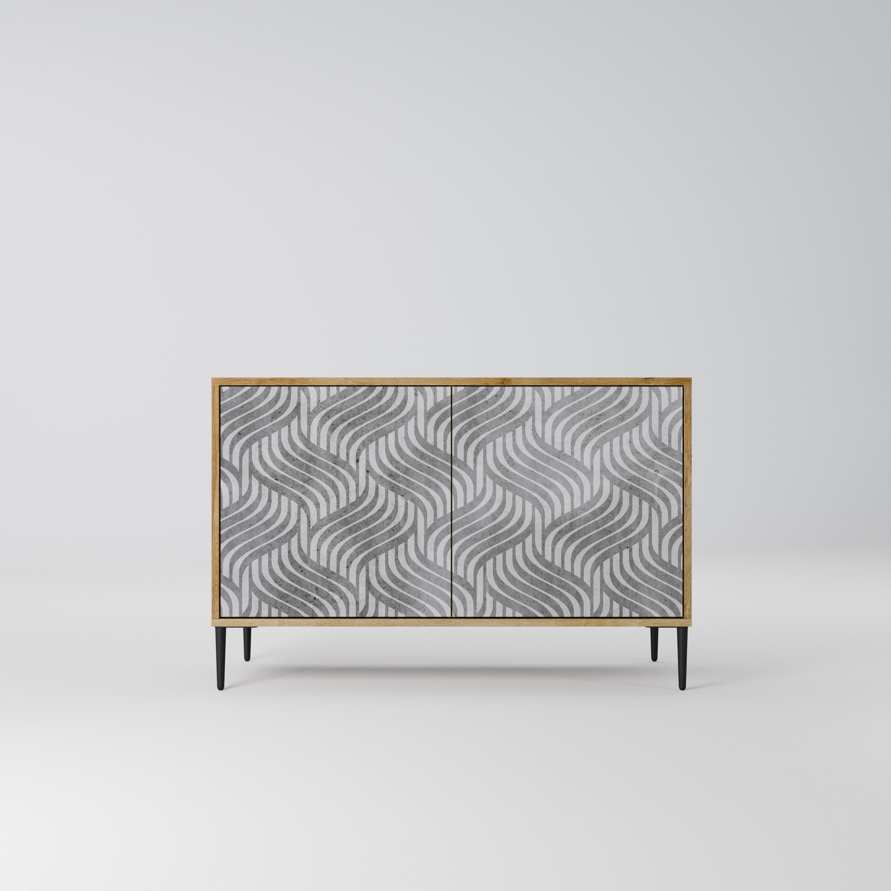 CONCRETE MOVEMENT 2-Door Sideboard in Oak Effect