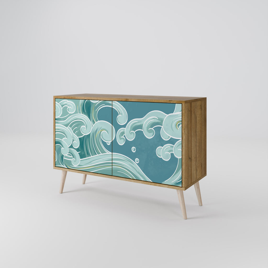 ASIAN SWAY 2-Door Sideboard in Oak Effect