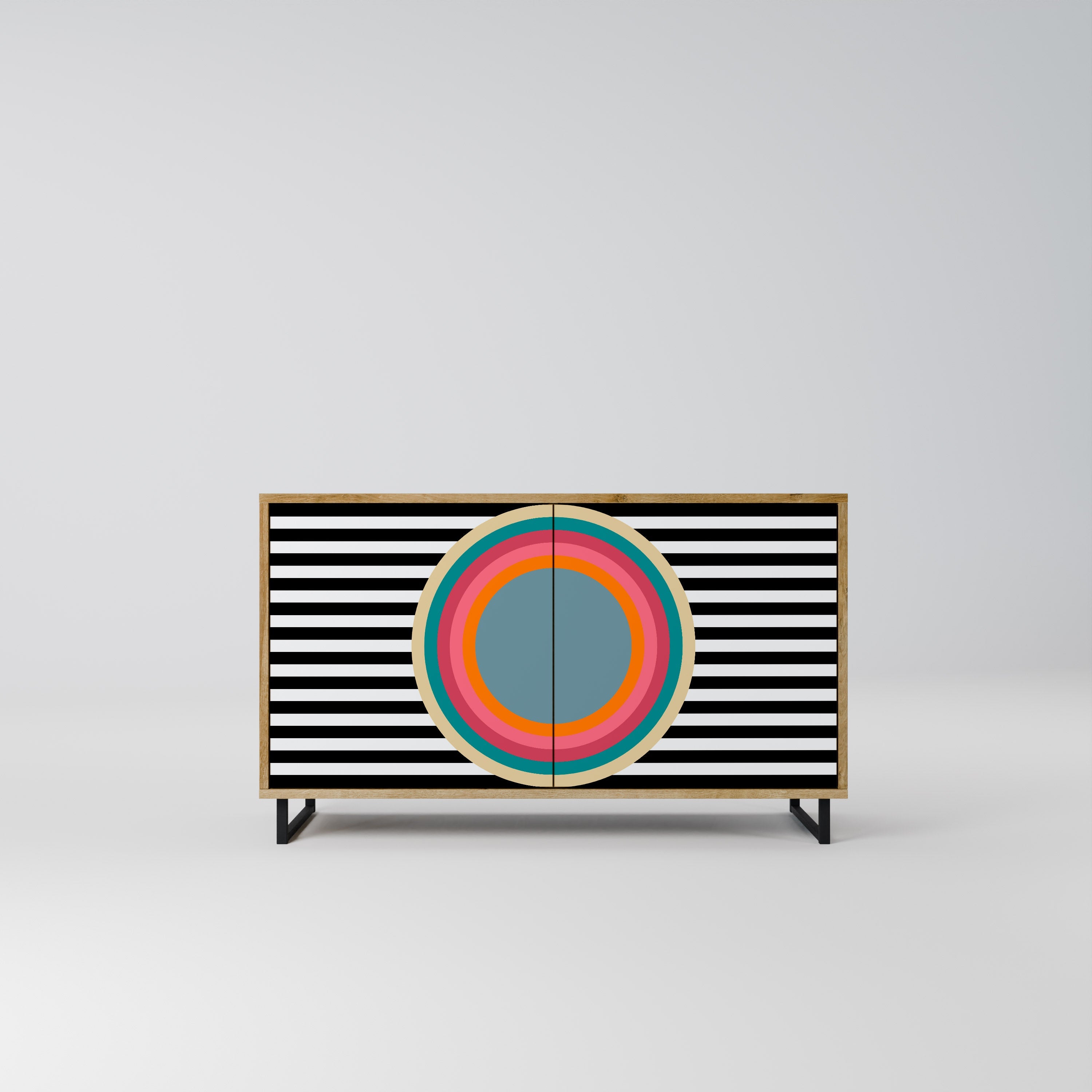 SPECTRA SHOWCASE 2-Door Sideboard in Oak Effect