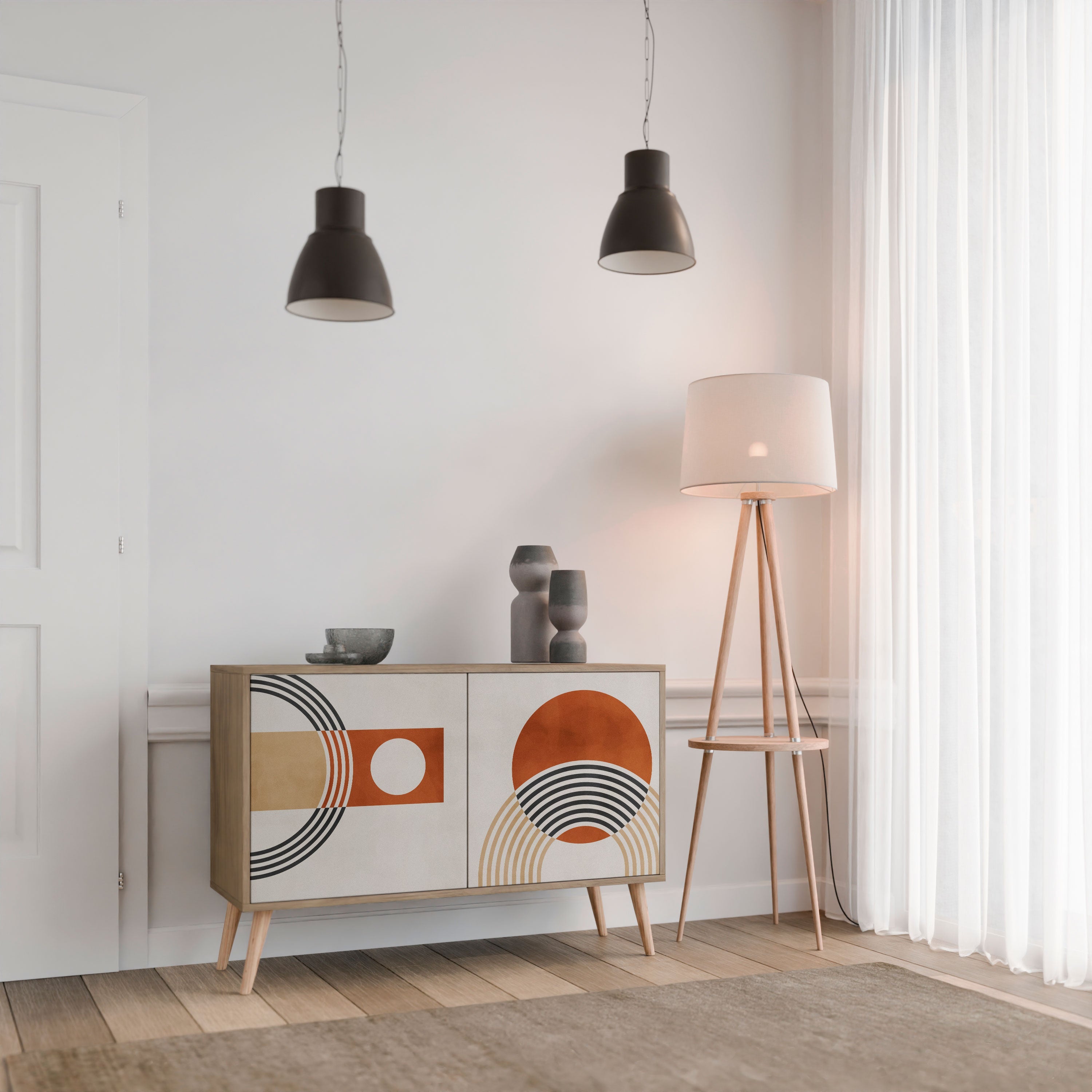 SPACE AROUND 2-Door Sideboard in Oak Effect