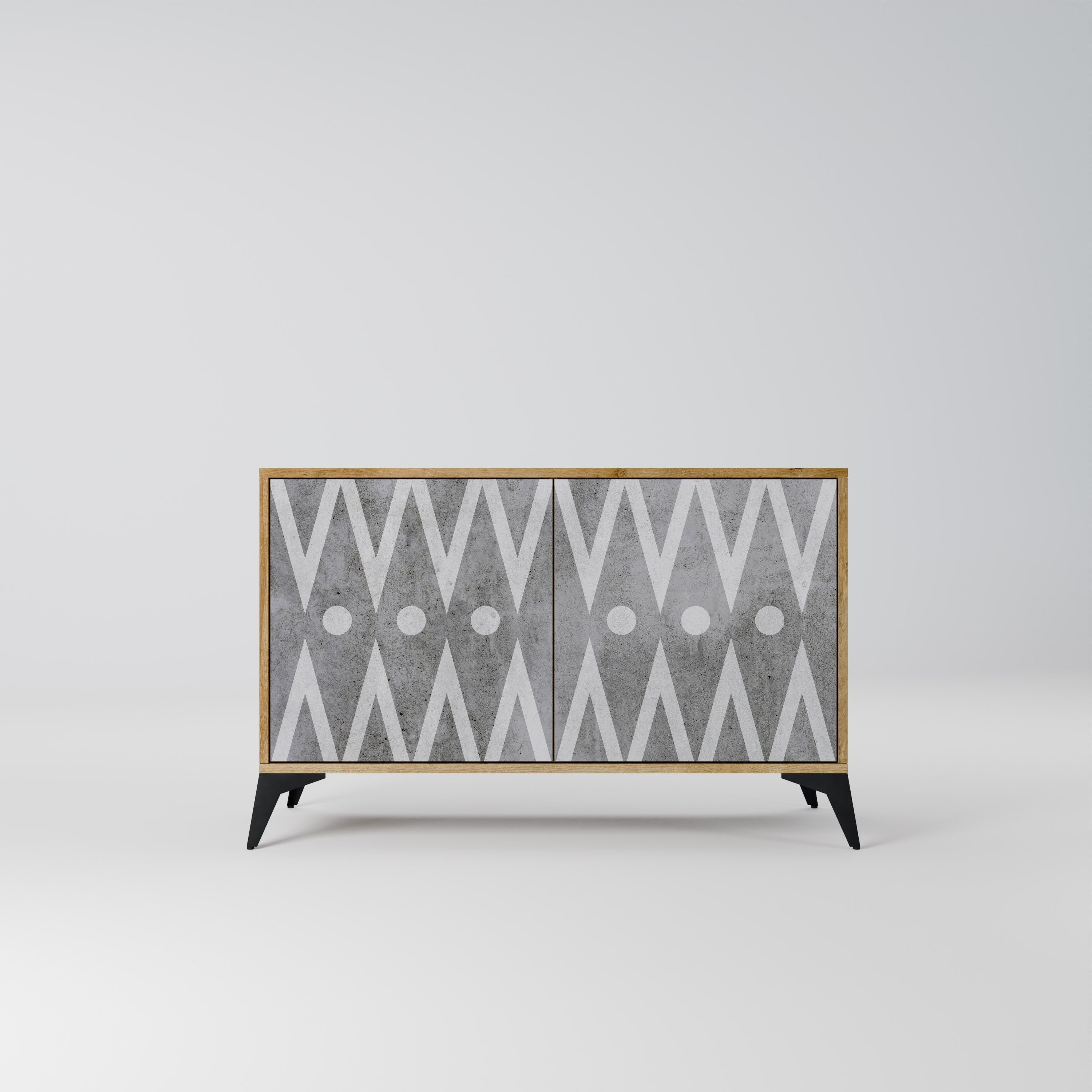 SHARP EDGES 2-Door Sideboard in Oak Effect