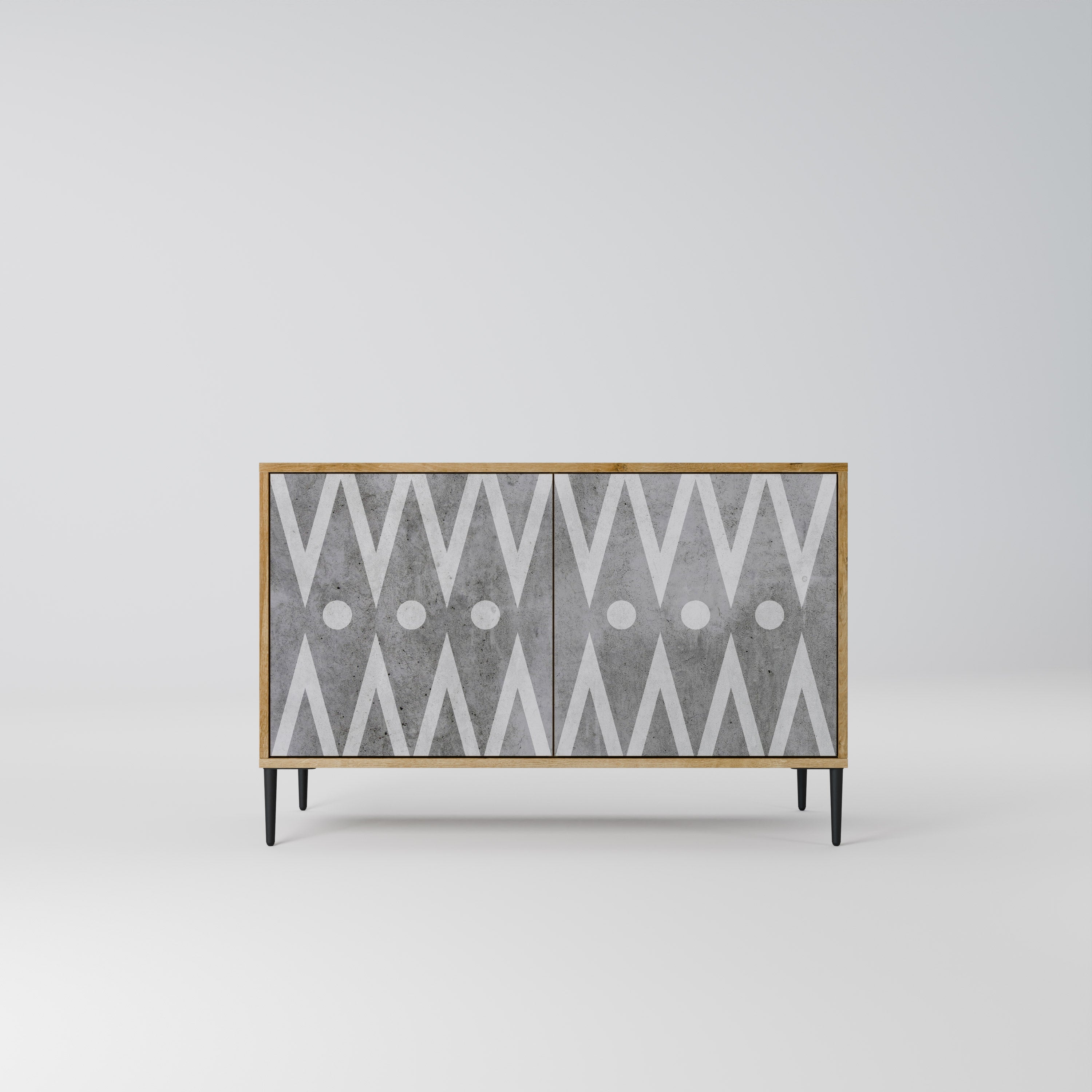 SHARP EDGES 2-Door Sideboard in Oak Effect