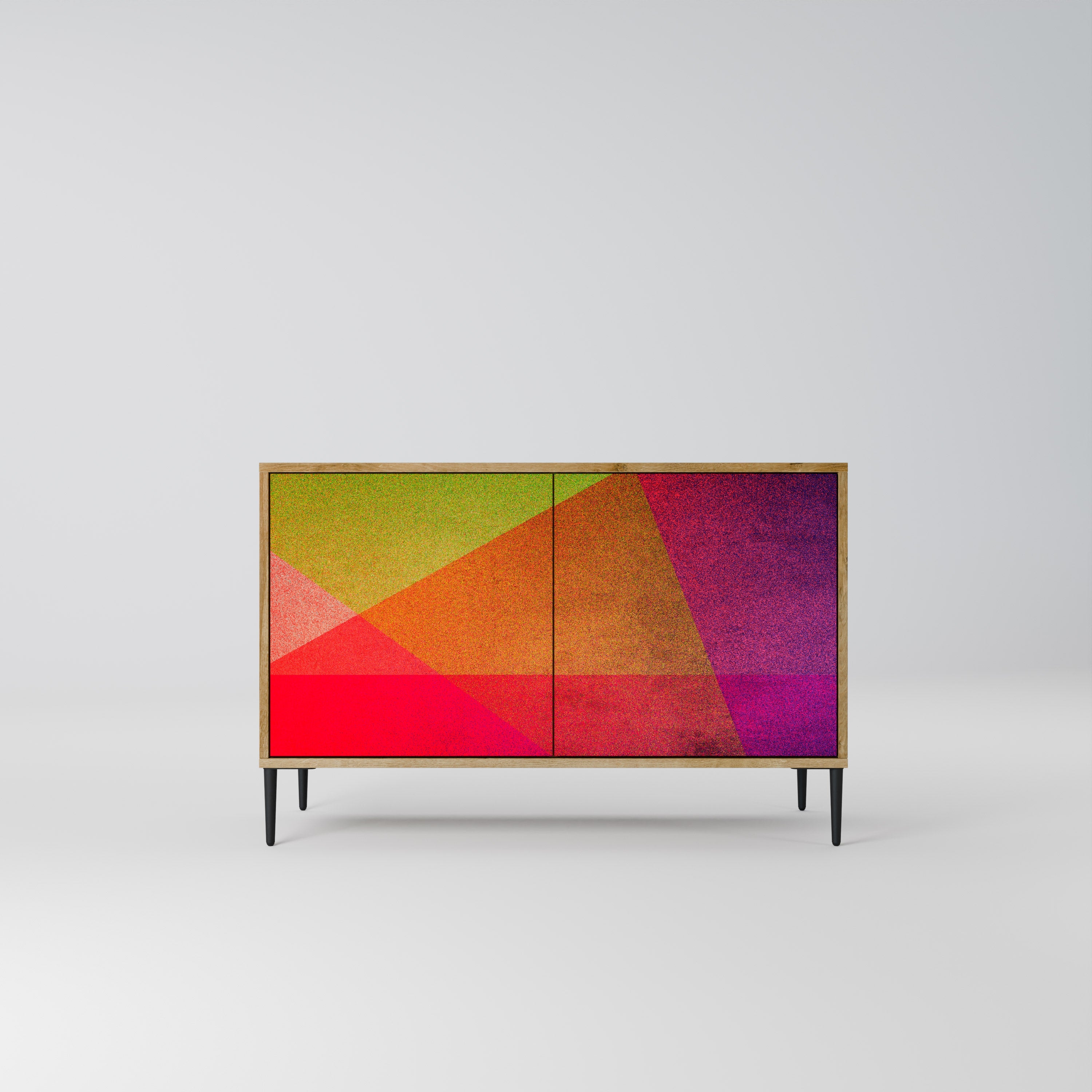VIVID GEOMETRY 2-Door Sideboard in Oak Effect