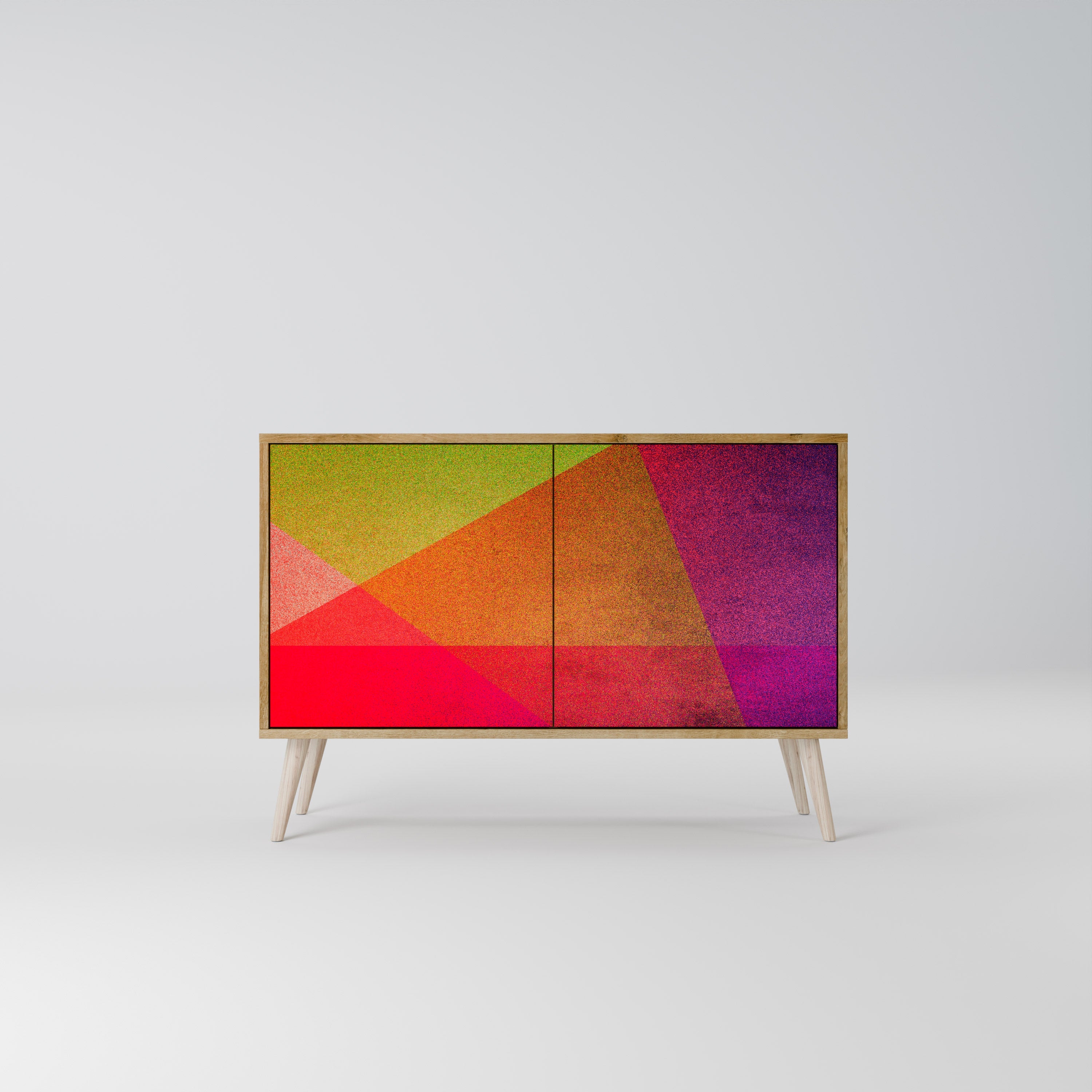 VIVID GEOMETRY 2-Door Sideboard in Oak Effect