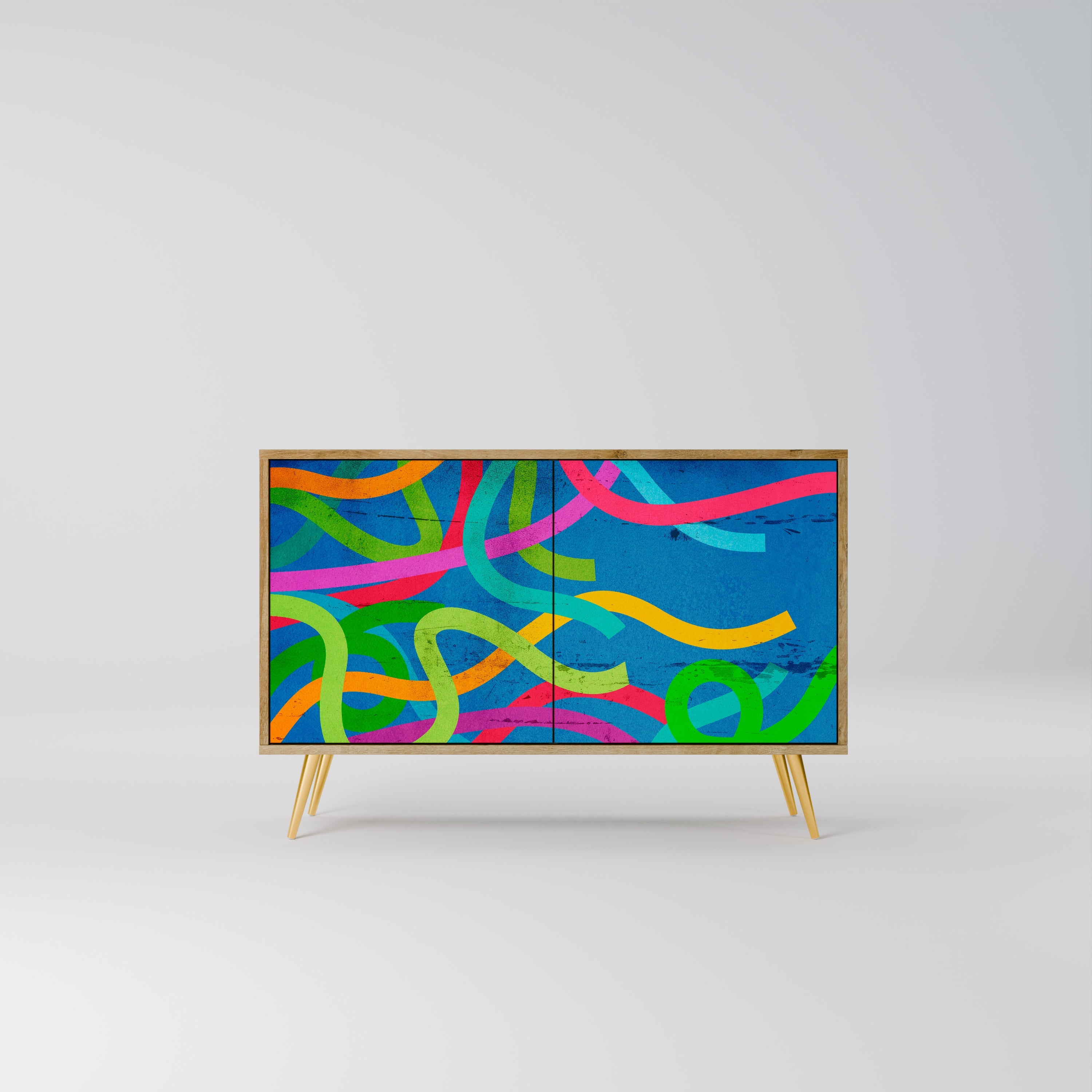 STREAMER TANGLE 2-Door Sideboard in Oak Effect