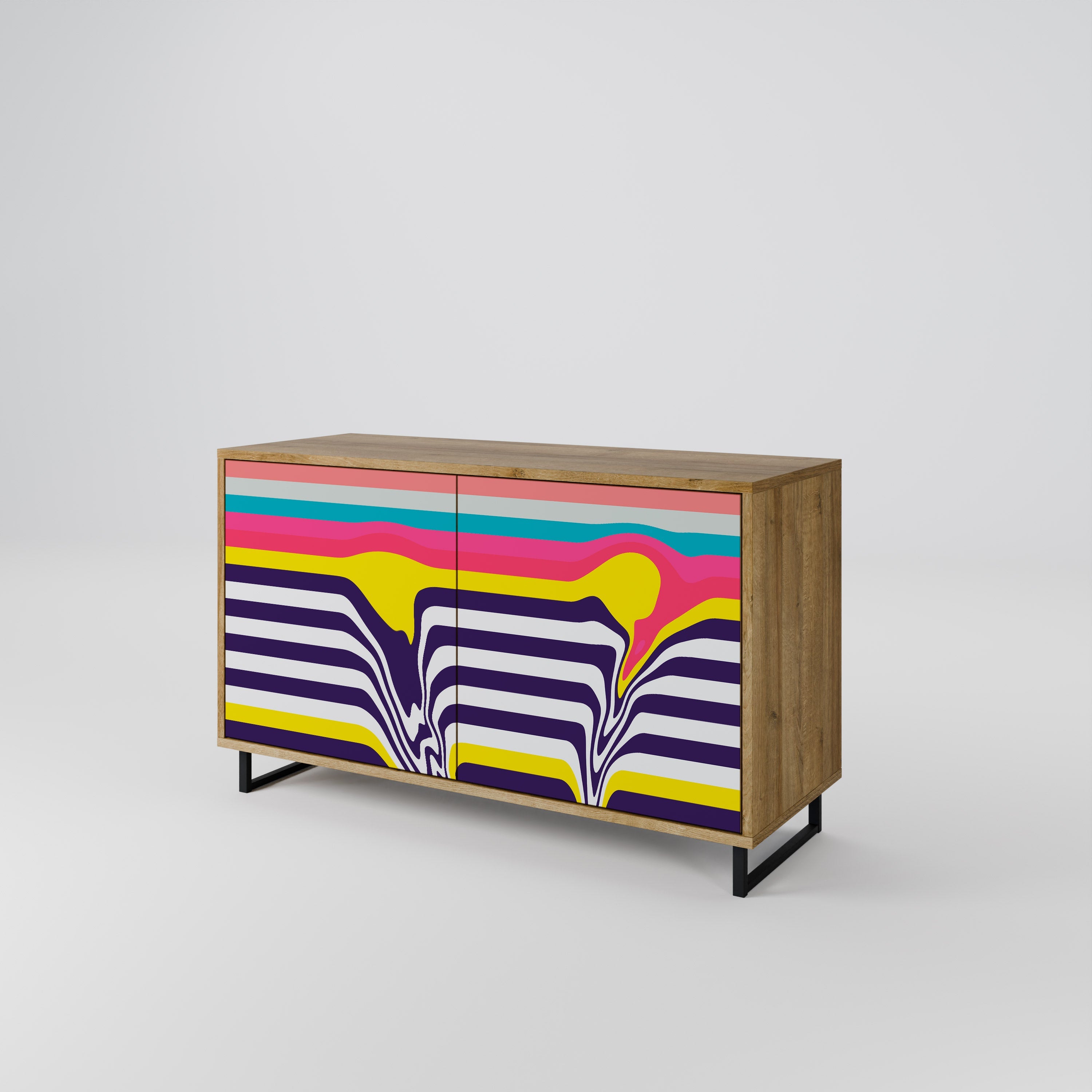 TONE COLLAPSE 2-Door Sideboard in Oak Effect