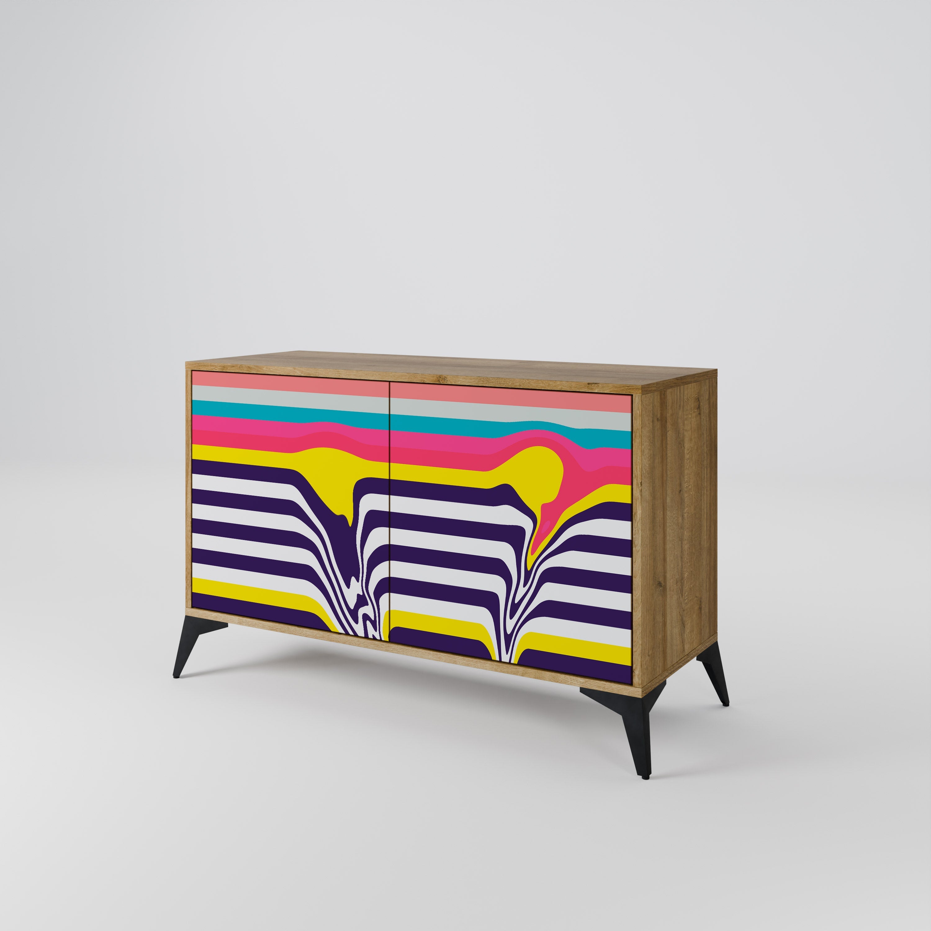TONE COLLAPSE 2-Door Sideboard in Oak Effect