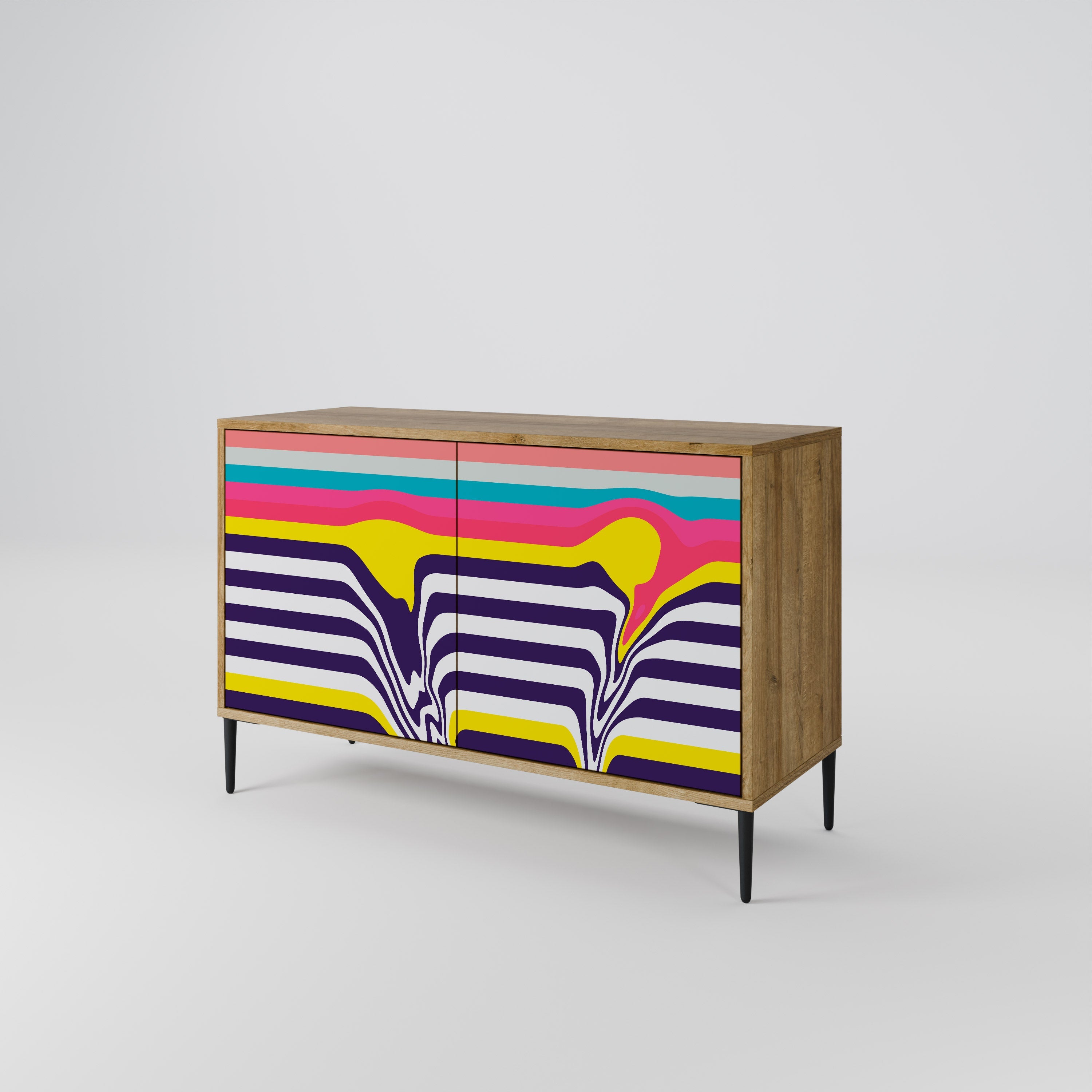 TONE COLLAPSE 2-Door Sideboard in Oak Effect