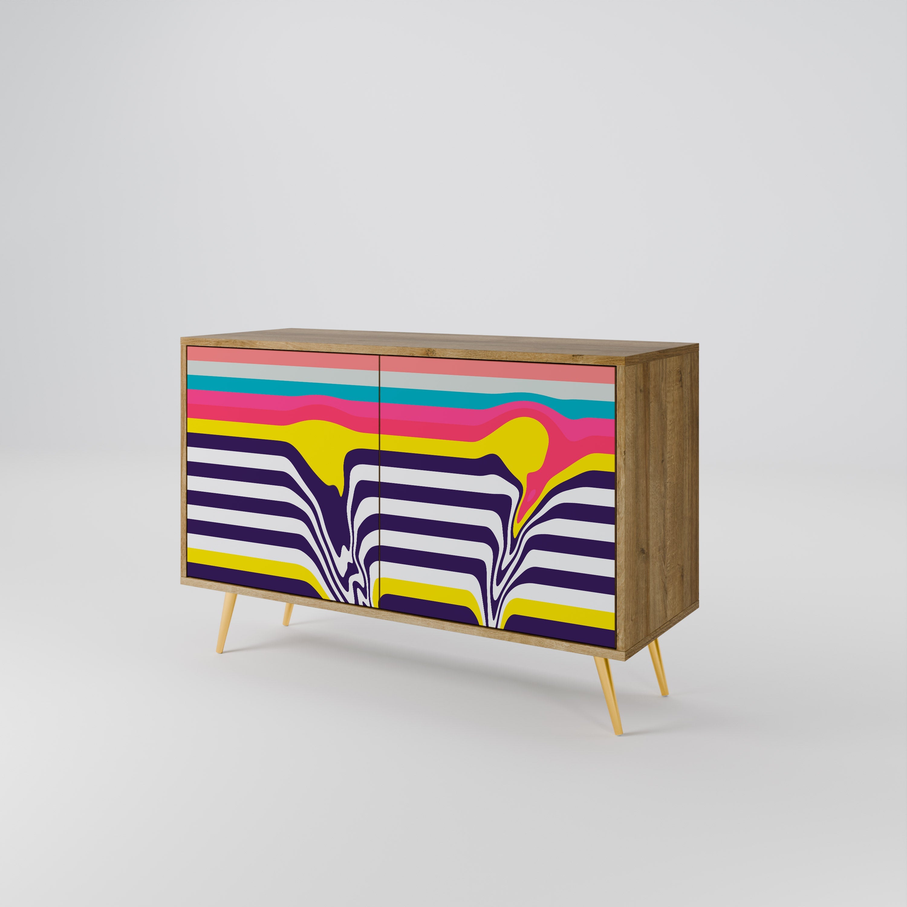 TONE COLLAPSE 2-Door Sideboard in Oak Effect
