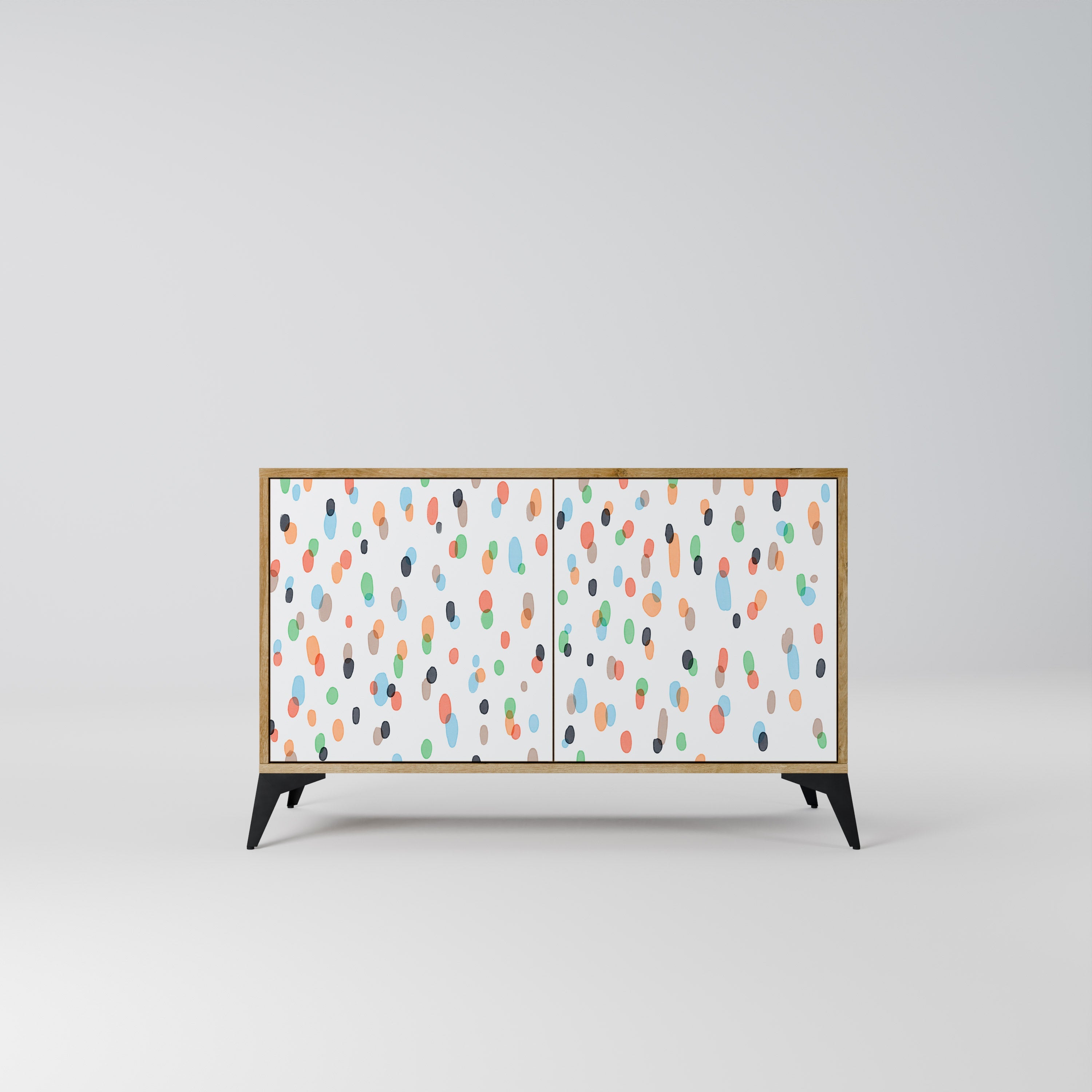 ENERGETIC SPOTS 2-Door Sideboard in Oak Effect
