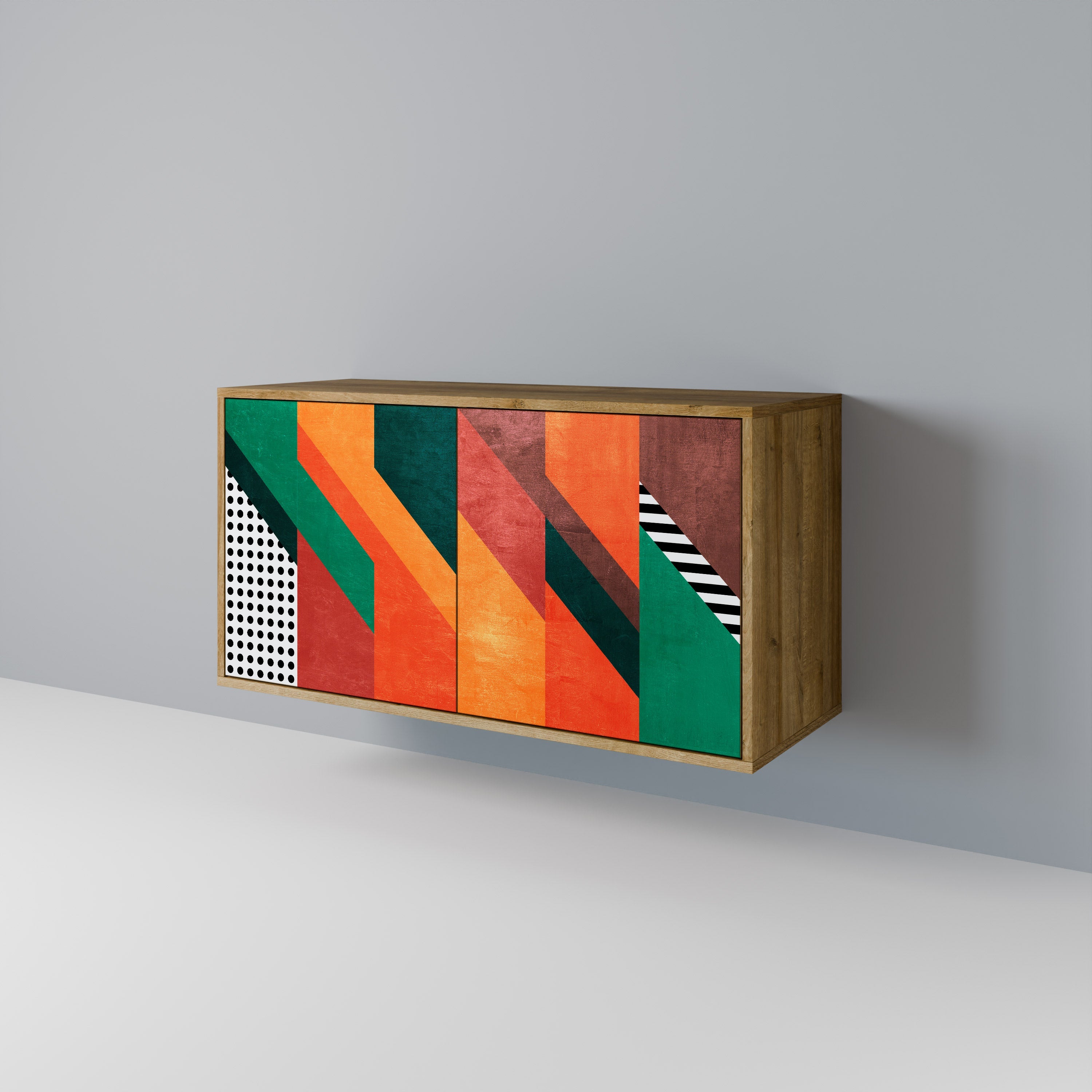 MAKESHIFT ARTISTRY 2-Door Sideboard in Oak Effect