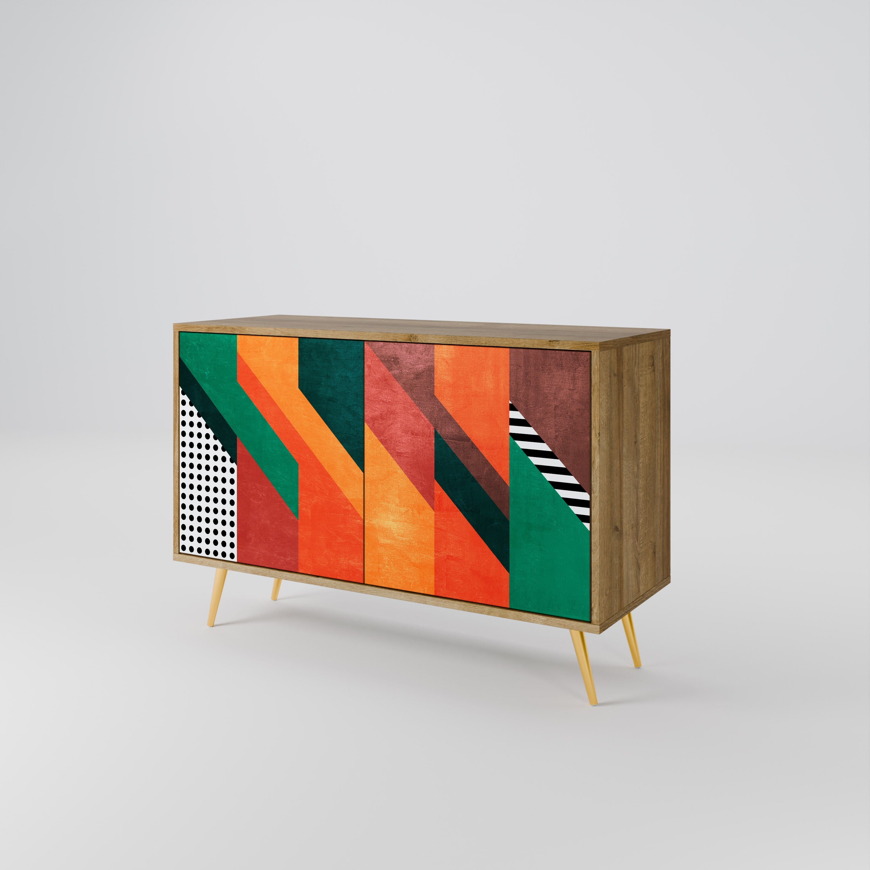MAKESHIFT ARTISTRY 2-Door Sideboard in Oak Effect