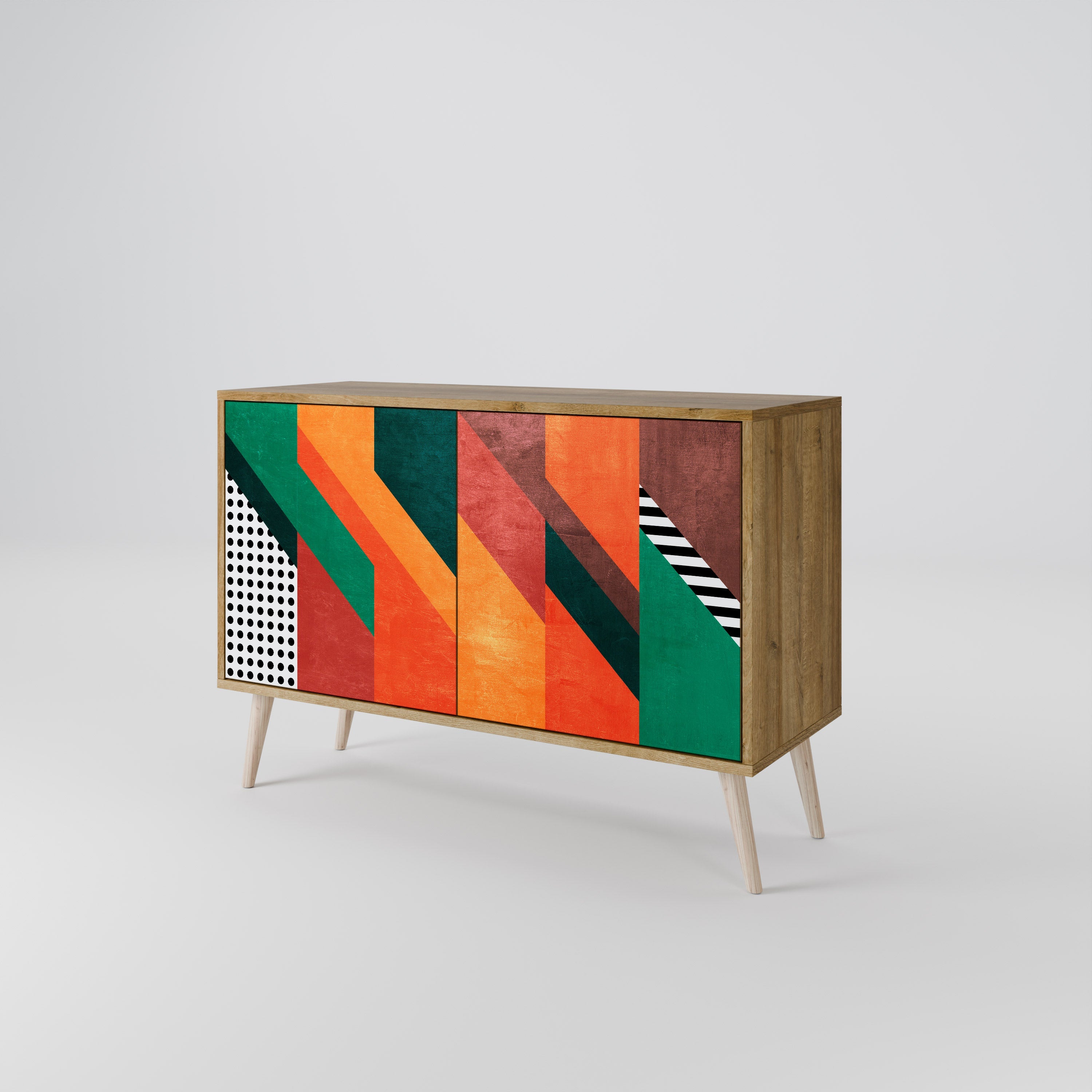 MAKESHIFT ARTISTRY 2-Door Sideboard in Oak Effect