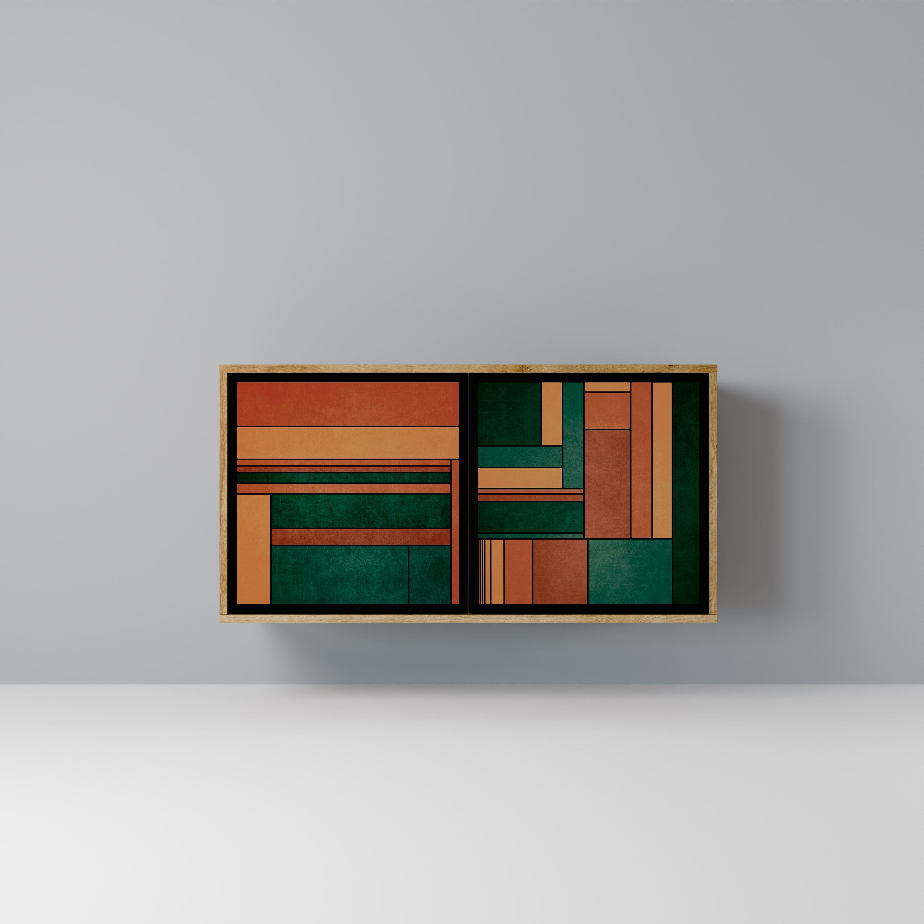 EARTHY FIGURES 2-Door Sideboard in Oak Effect