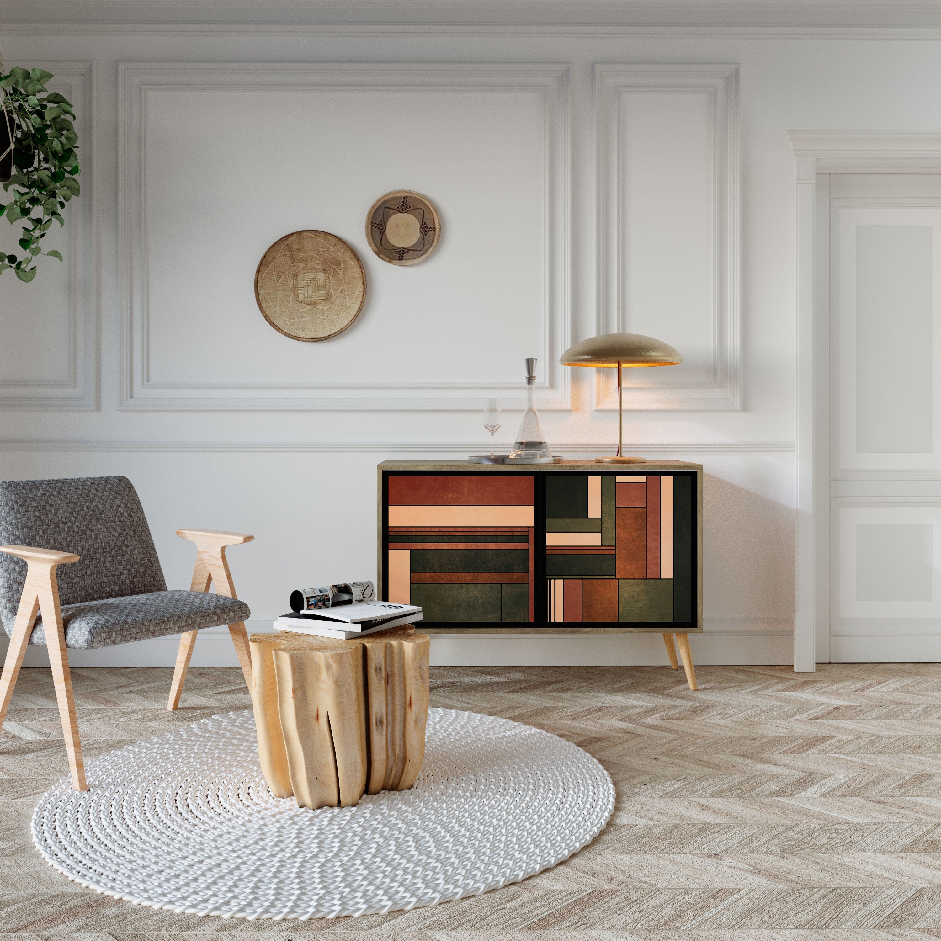 FIGURES OF NATURE 2-Door Sideboard in Oak Effect