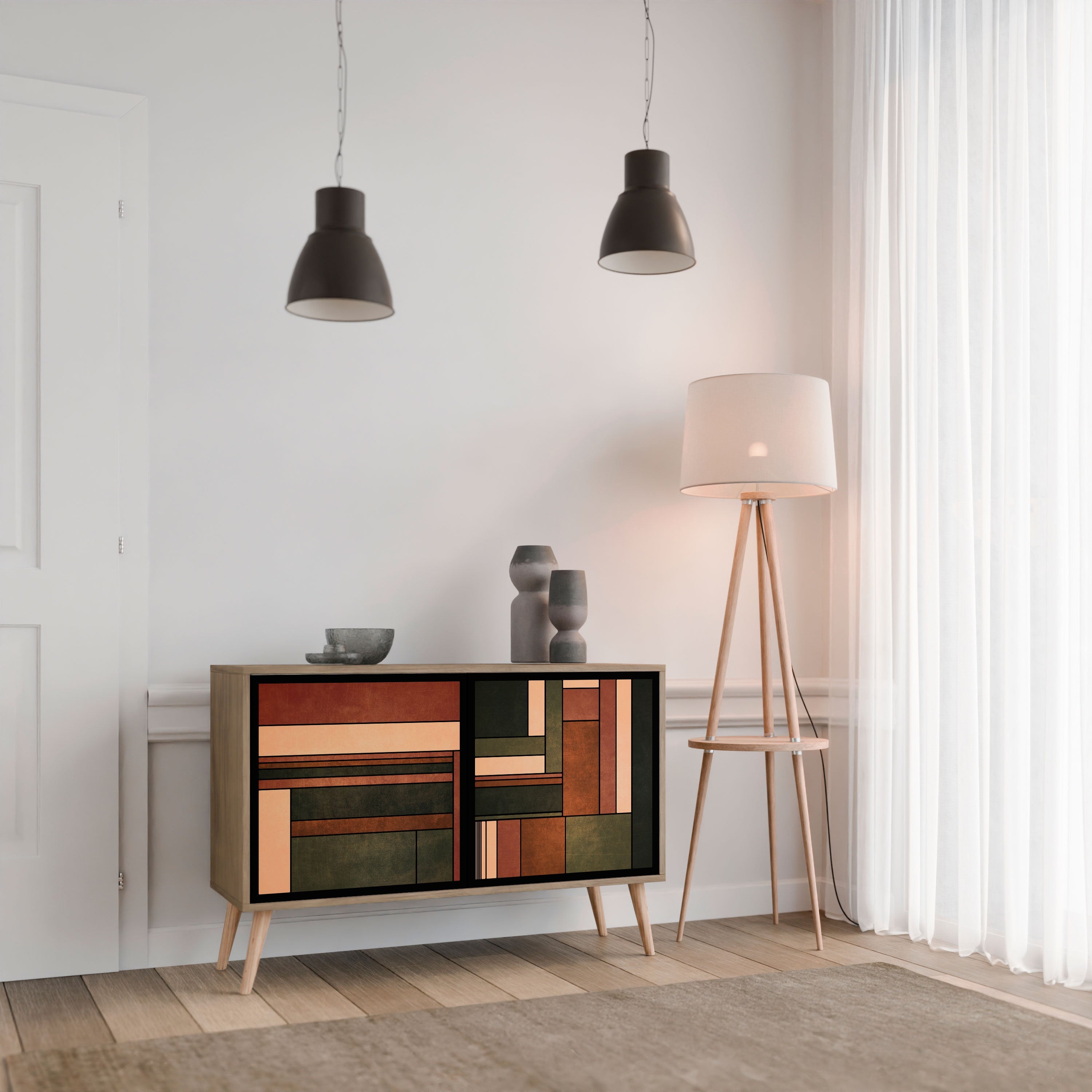 FIGURES OF NATURE 2-Door Sideboard in Oak Effect