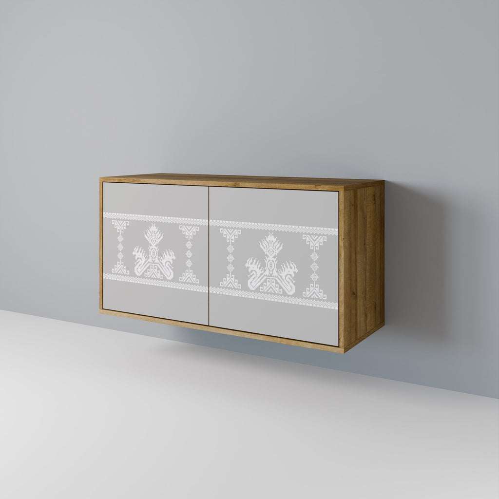THAI GRAY 2-Door Sideboard in Oak Effect