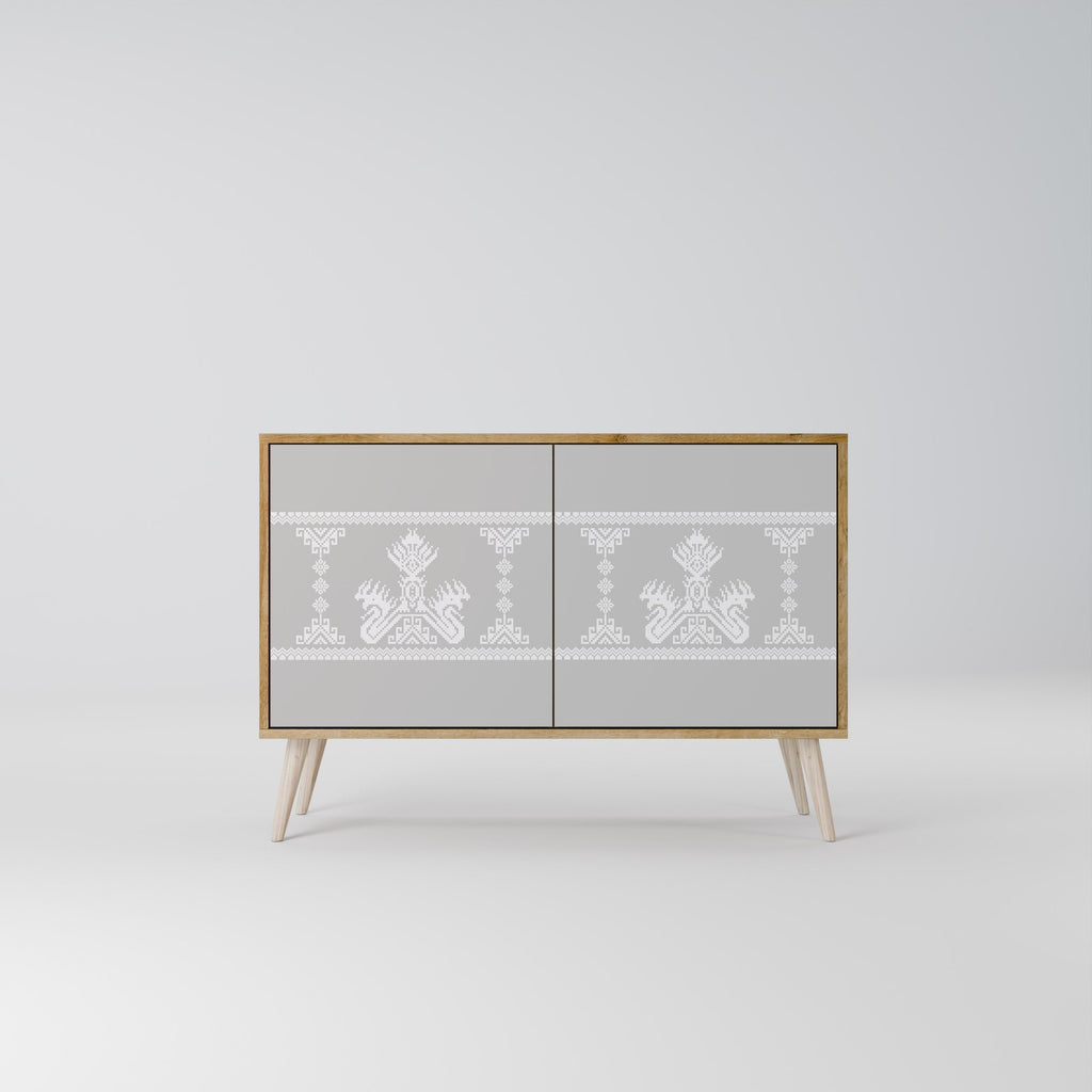 THAI GRAY 2-Door Sideboard in Oak Effect