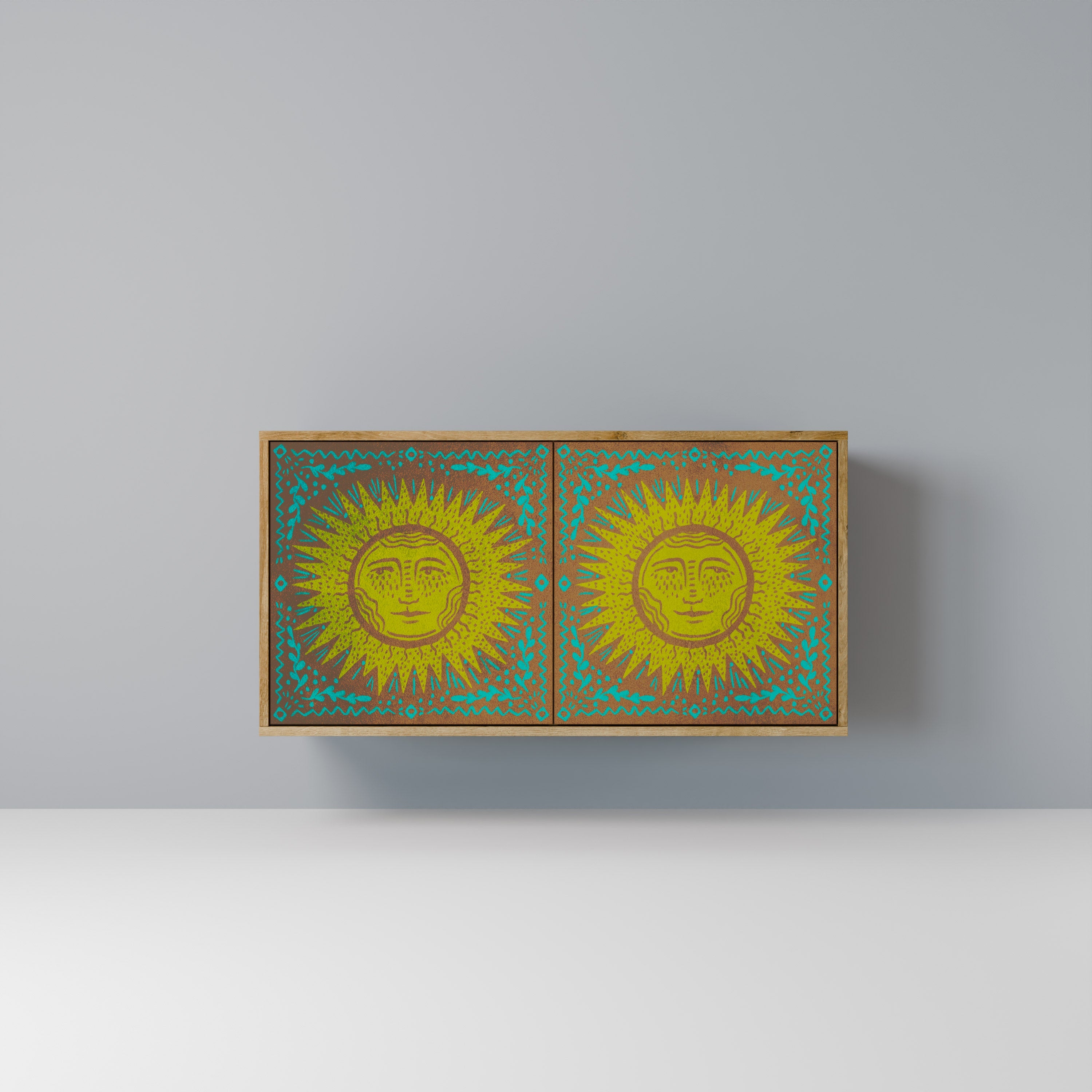 SUNSHINE EULOGY 2-Door Sideboard in Oak Effect