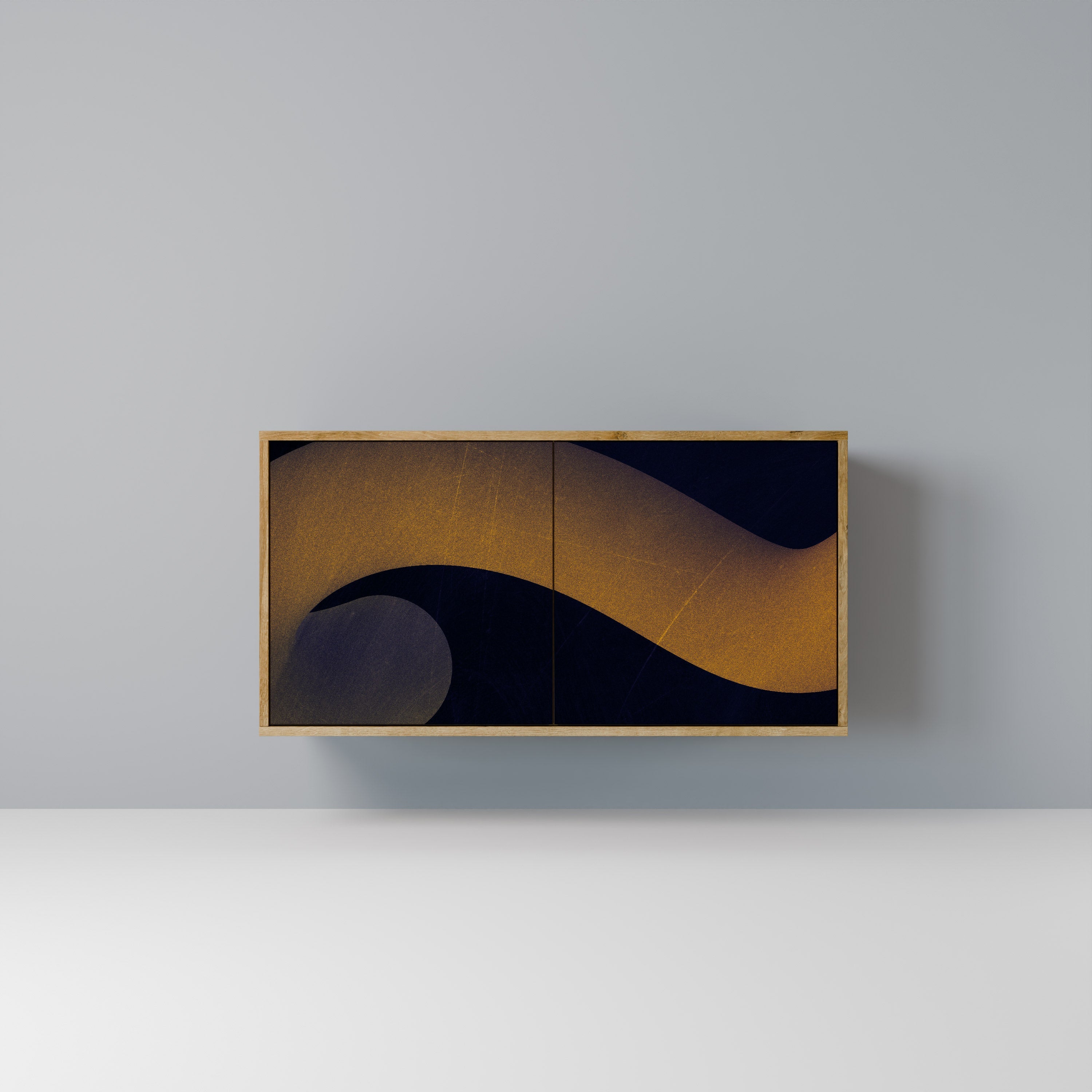 HOLLOW TIME 2-Door Sideboard in Oak Effect
