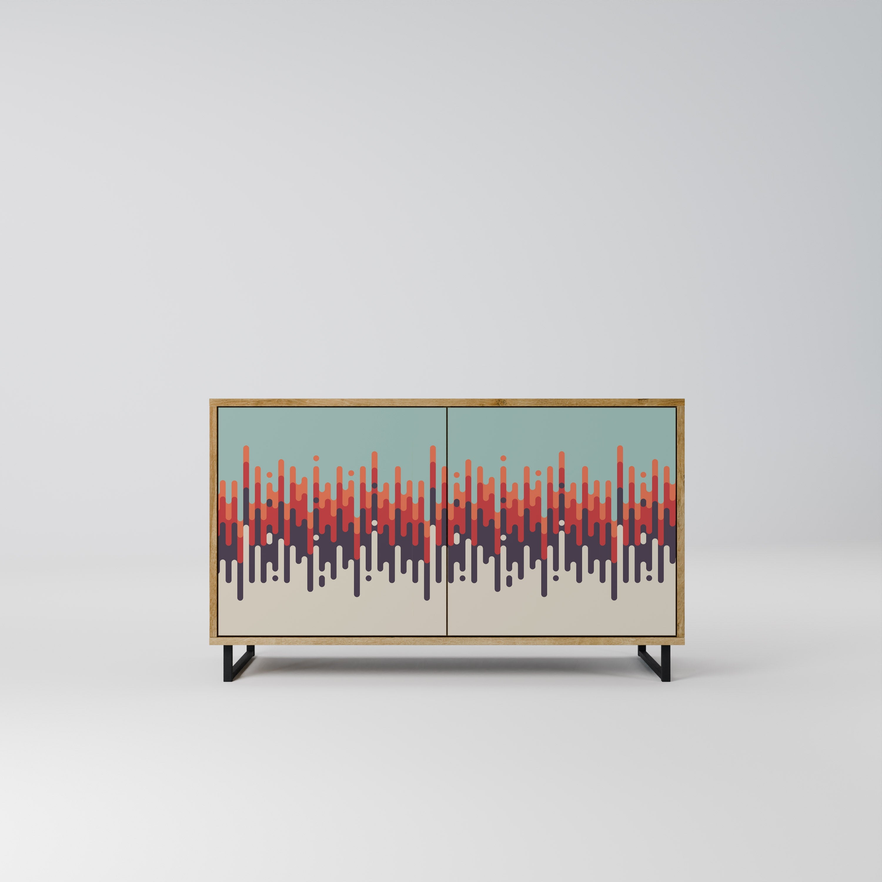 CHROMA CONTOURS 2-Door Sideboard in Oak Effect