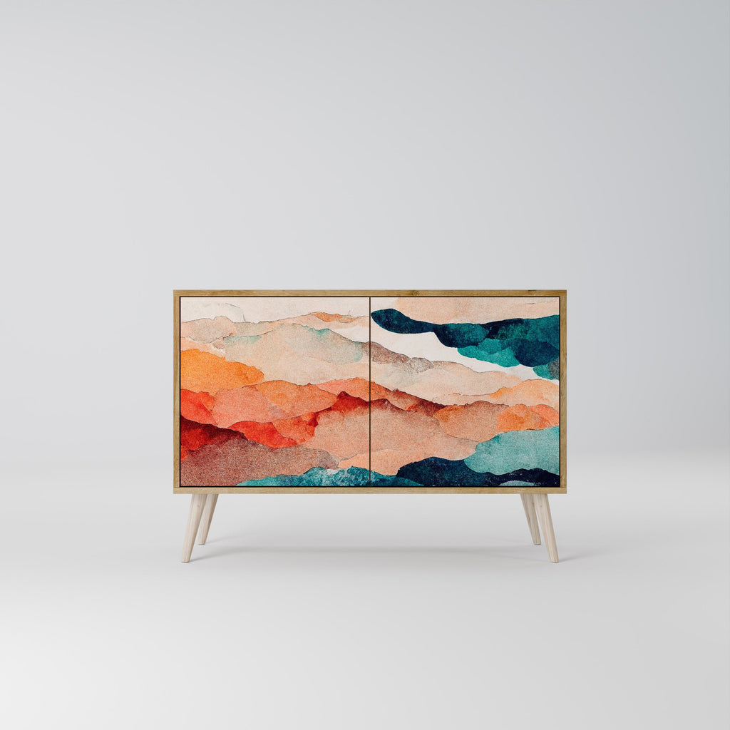 ABSTRACT LANDSCAPE Μπουφές με 2 Πόρτες σε Απόχρωση Δρυός