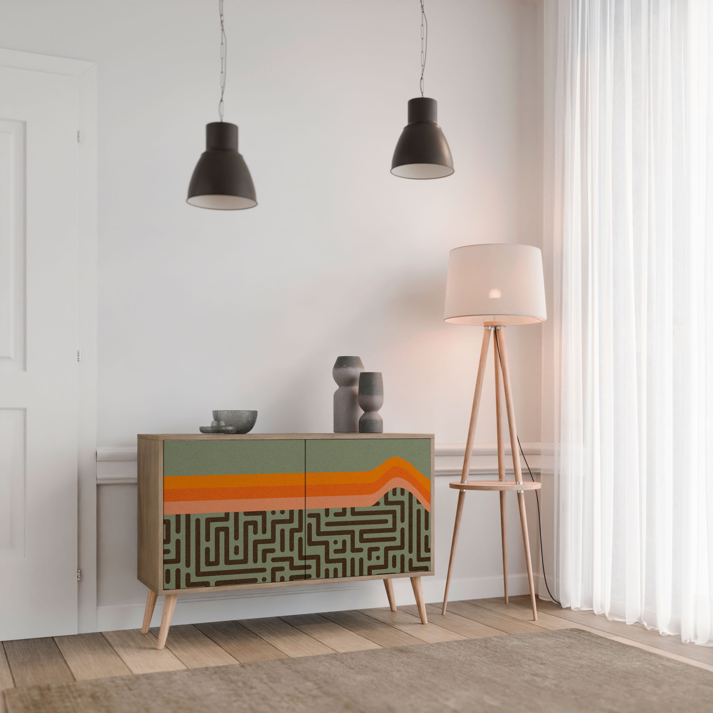 SIMPLE SOLUTIONS 2-Door Sideboard in Oak Effect