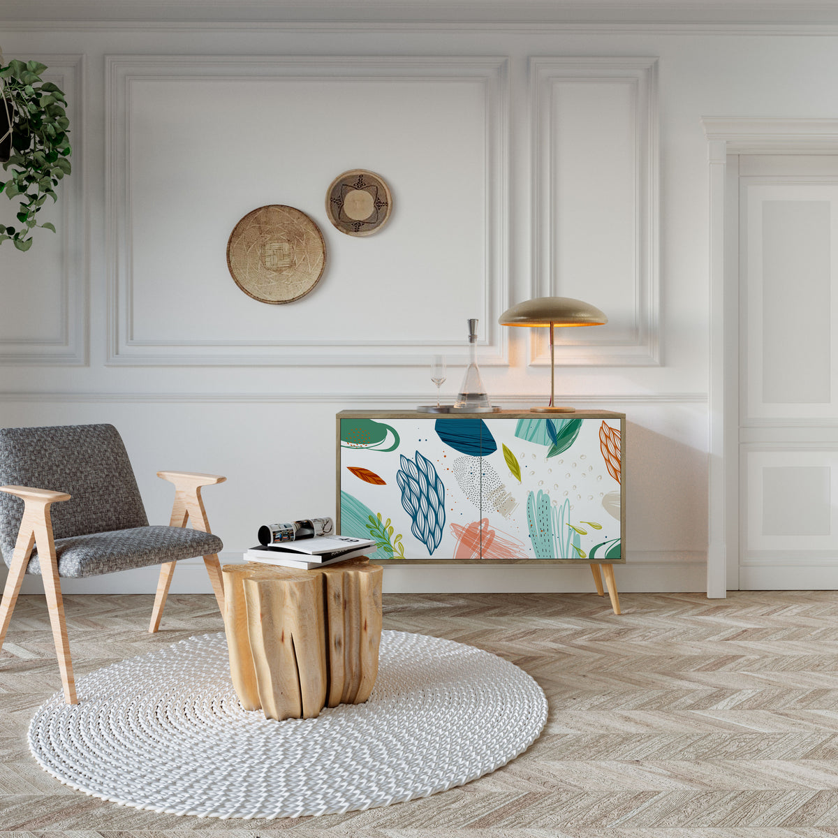 BOTANICAL HURRICANE 2-Door Sideboard