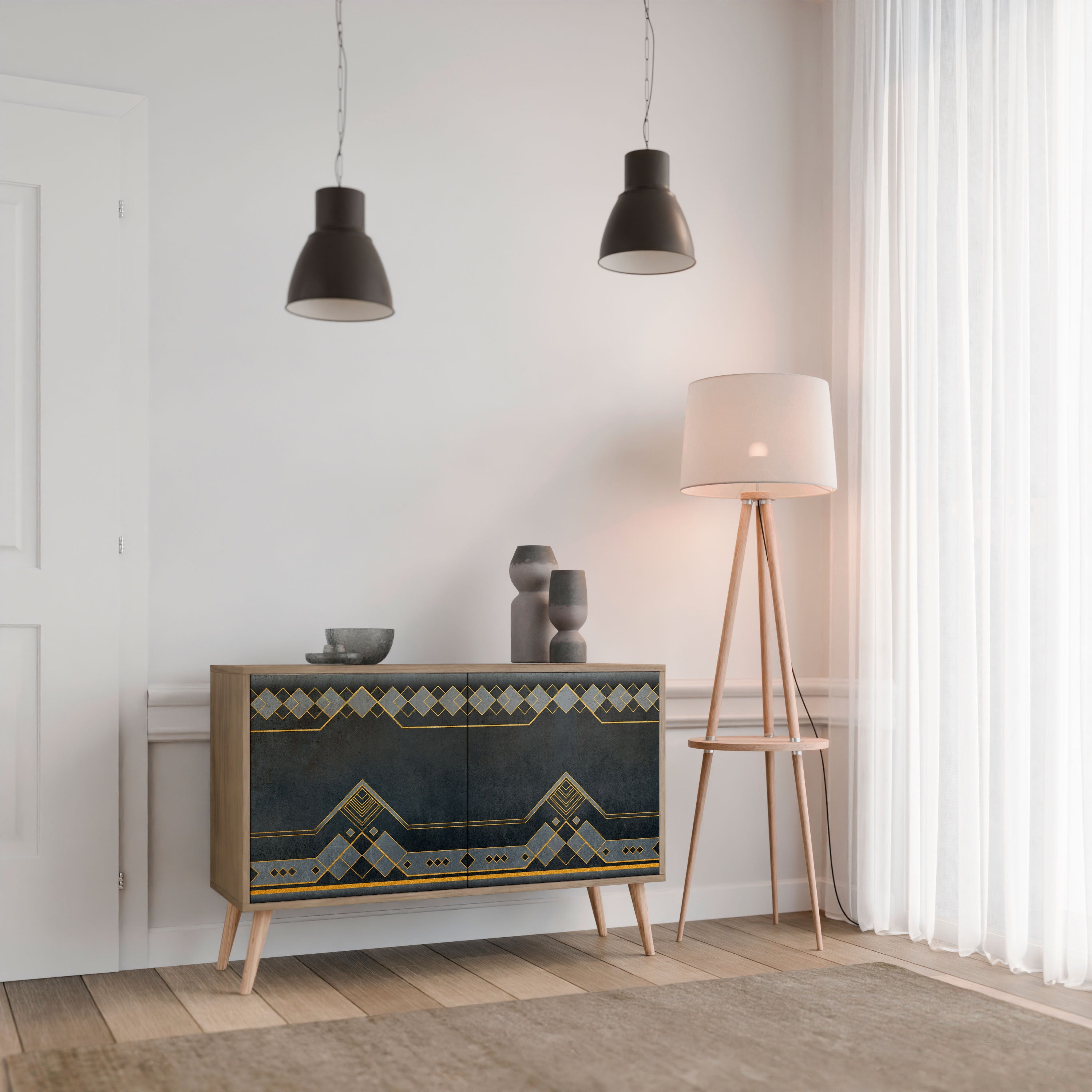 ROYAL ORDINARINESS 2-Door Sideboard in Oak Effect