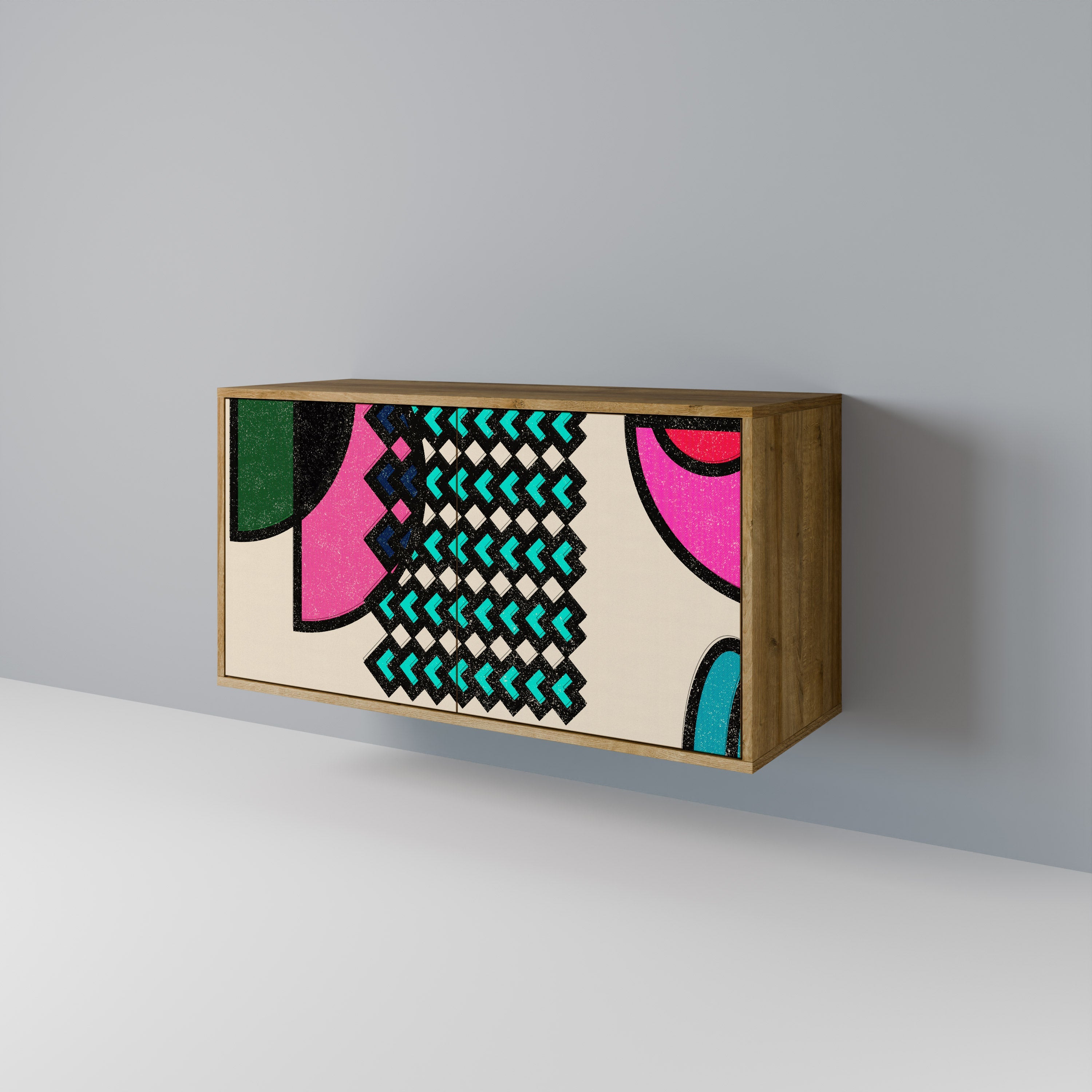 GEOMETRIC RHAPSODY 2-Door Sideboard in Oak Effect
