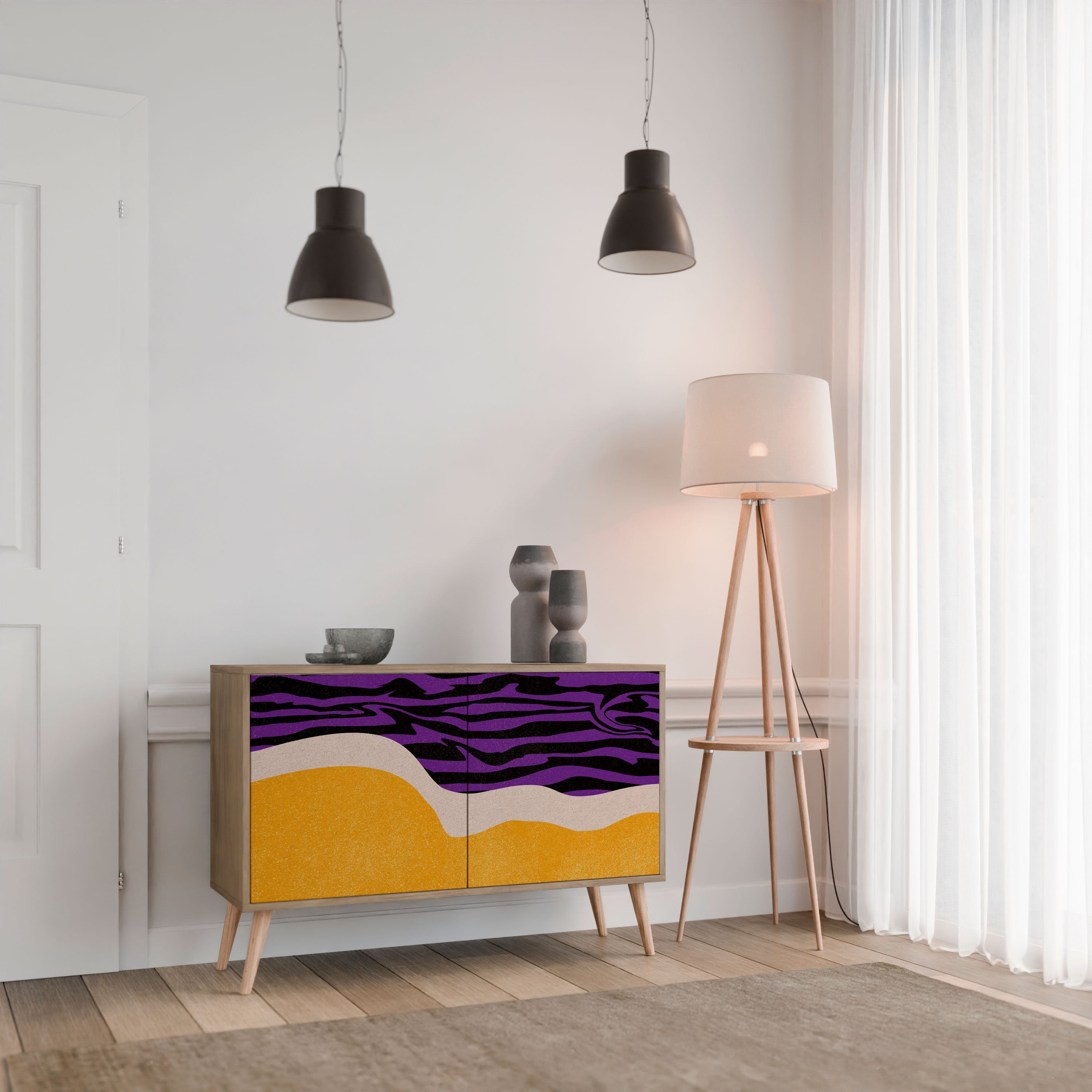 INDEPENDENT BORDER 2-Door Sideboard in Oak Effect