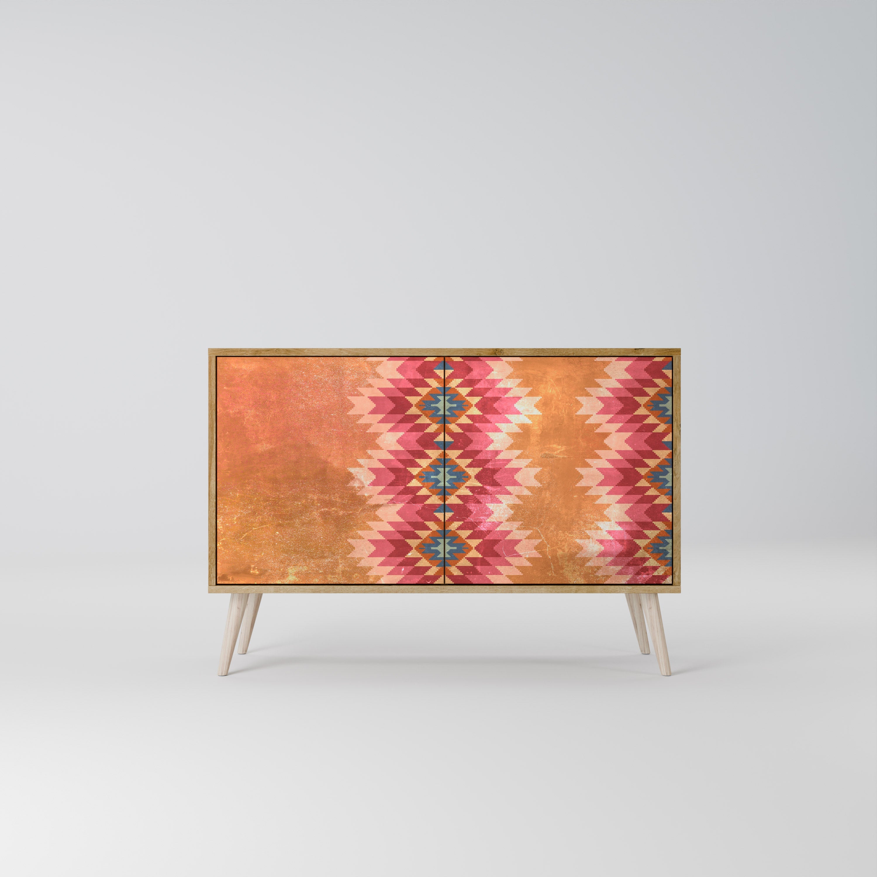 INDIAN FOLK 2-Door Sideboard in Oak Effect