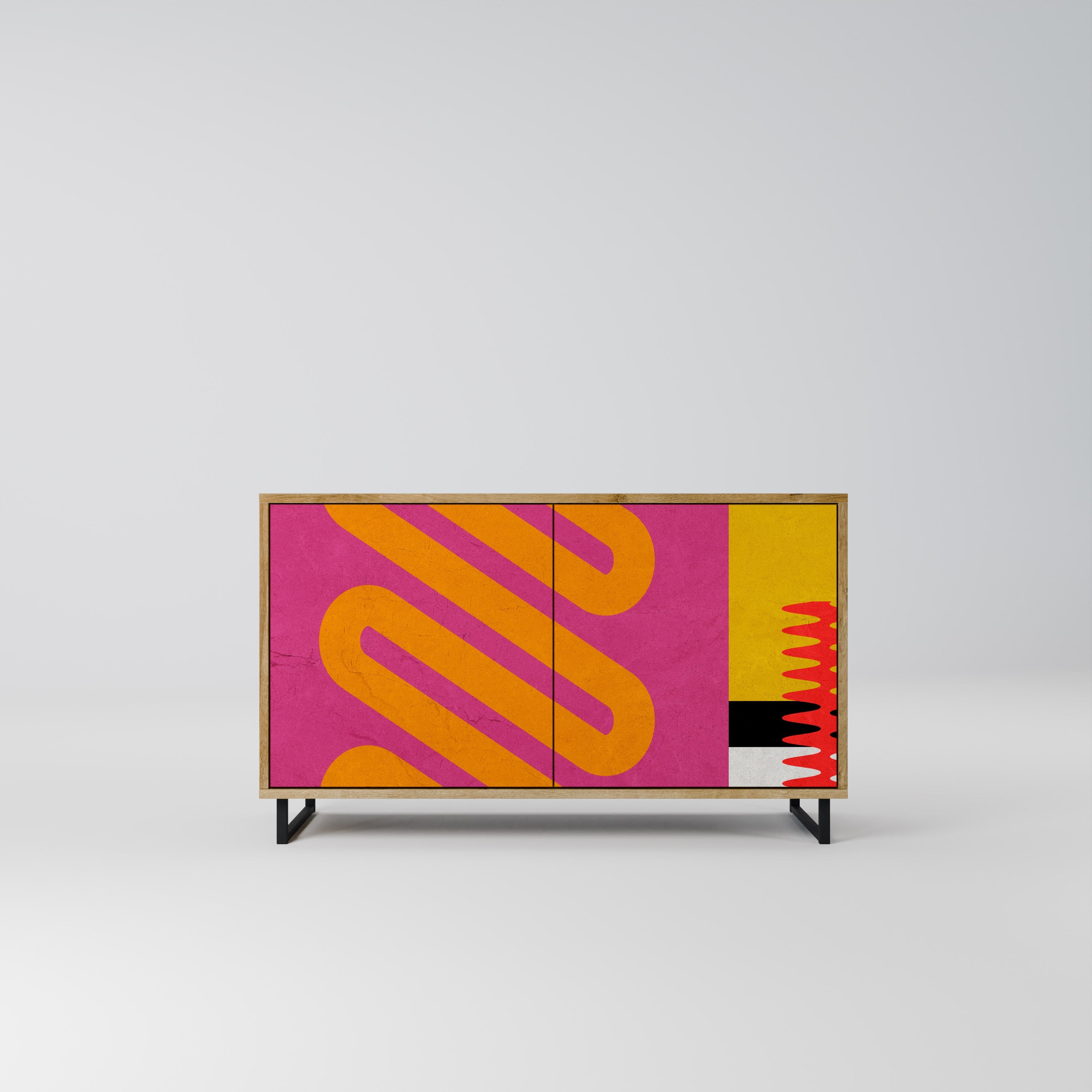 VIVID ART 2-Door Sideboard in Oak Effect
