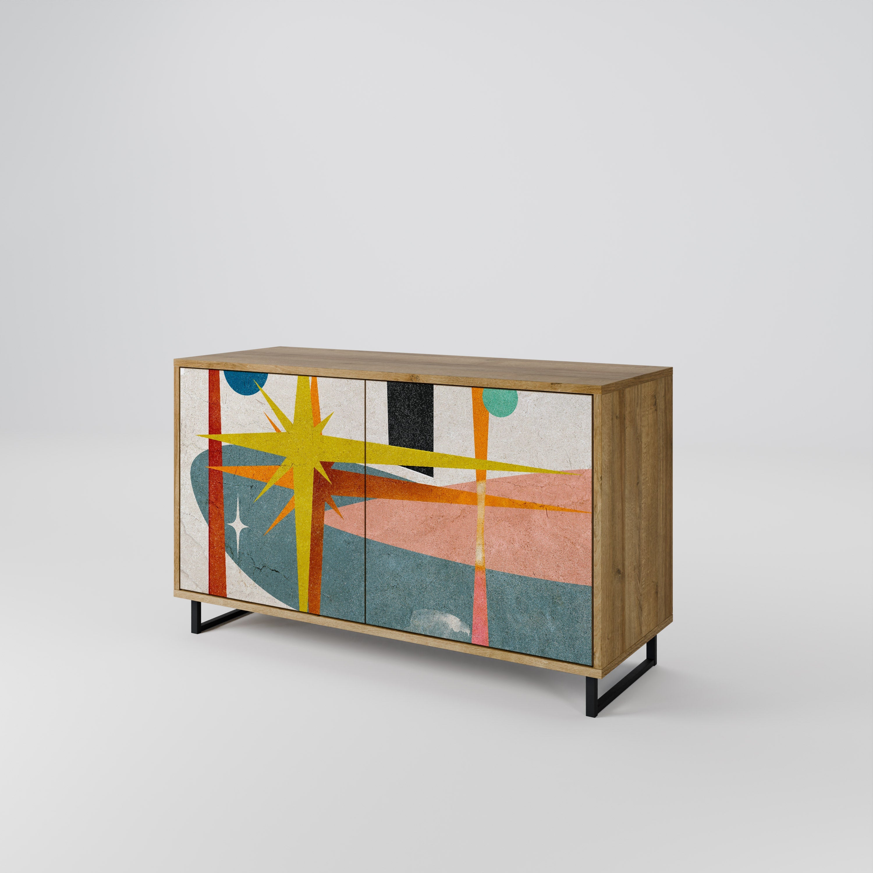 INTERSTELLAR VIBES 2-Door Sideboard in Oak Effect