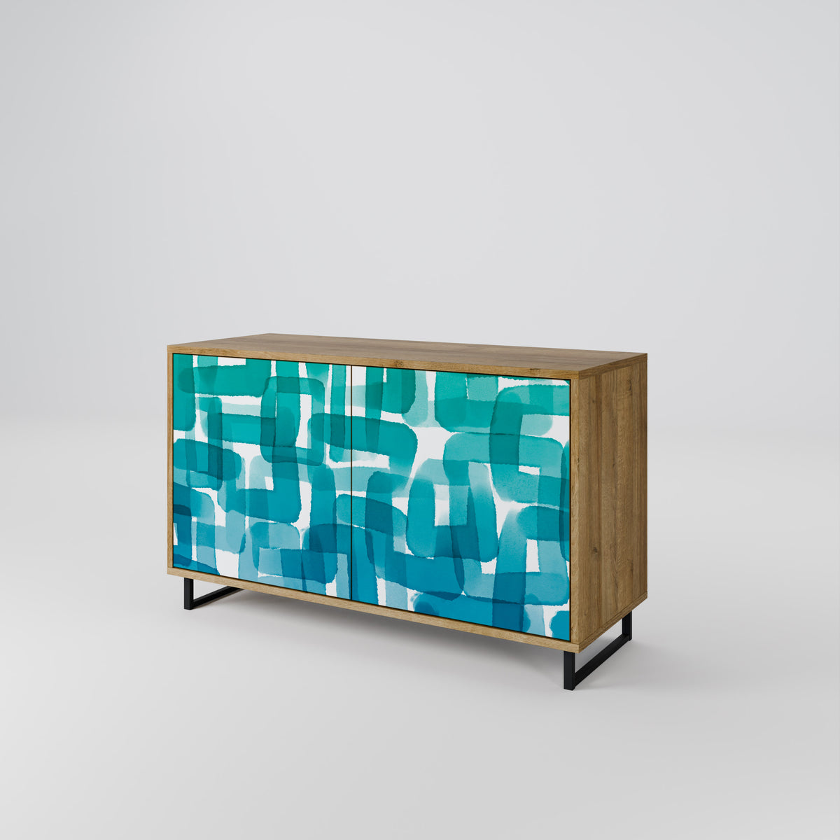 TURQUOISE RECTANGLES Μπουφές 2-θυρών