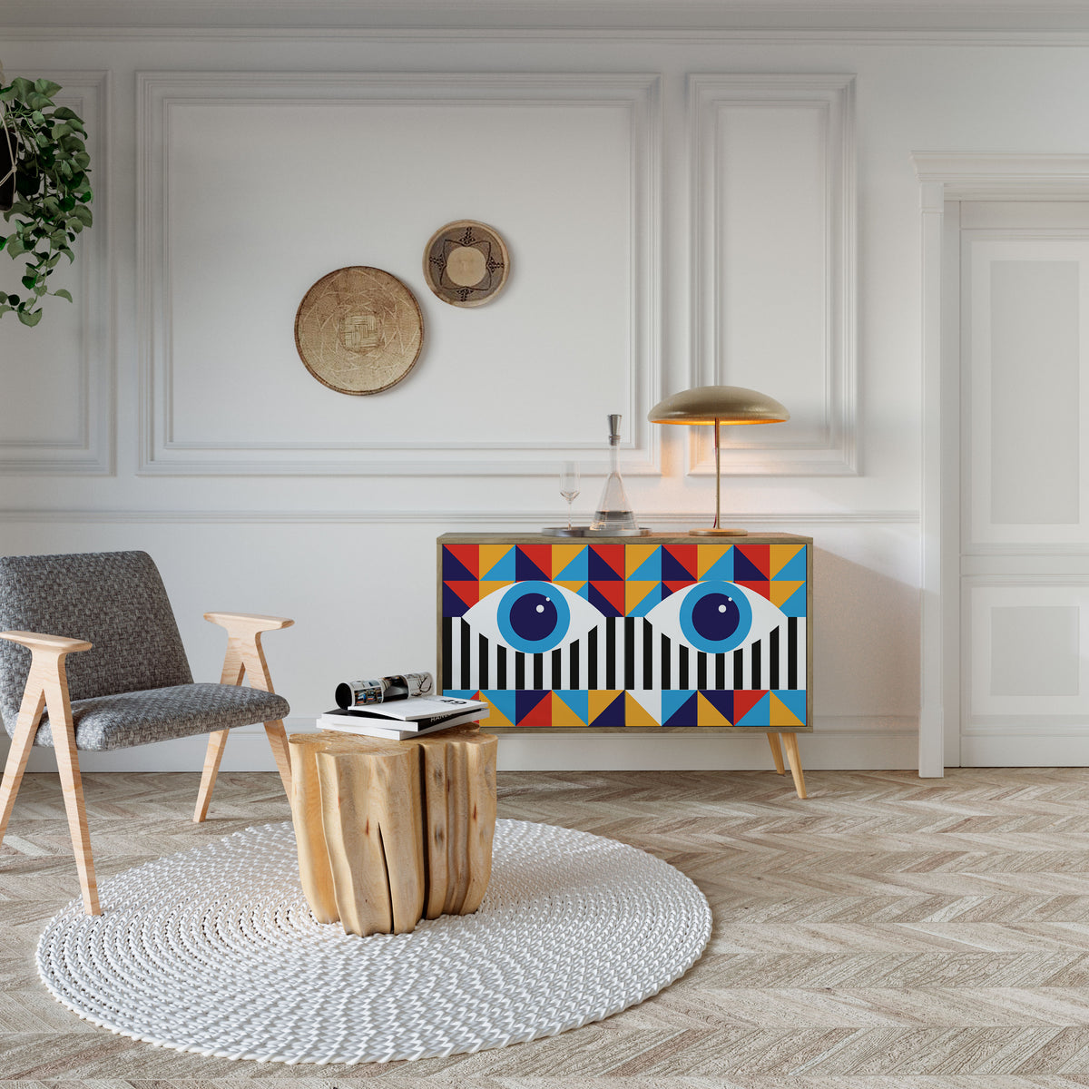 ABSTRACTION AND GEOMETRY 2-Door Sideboard