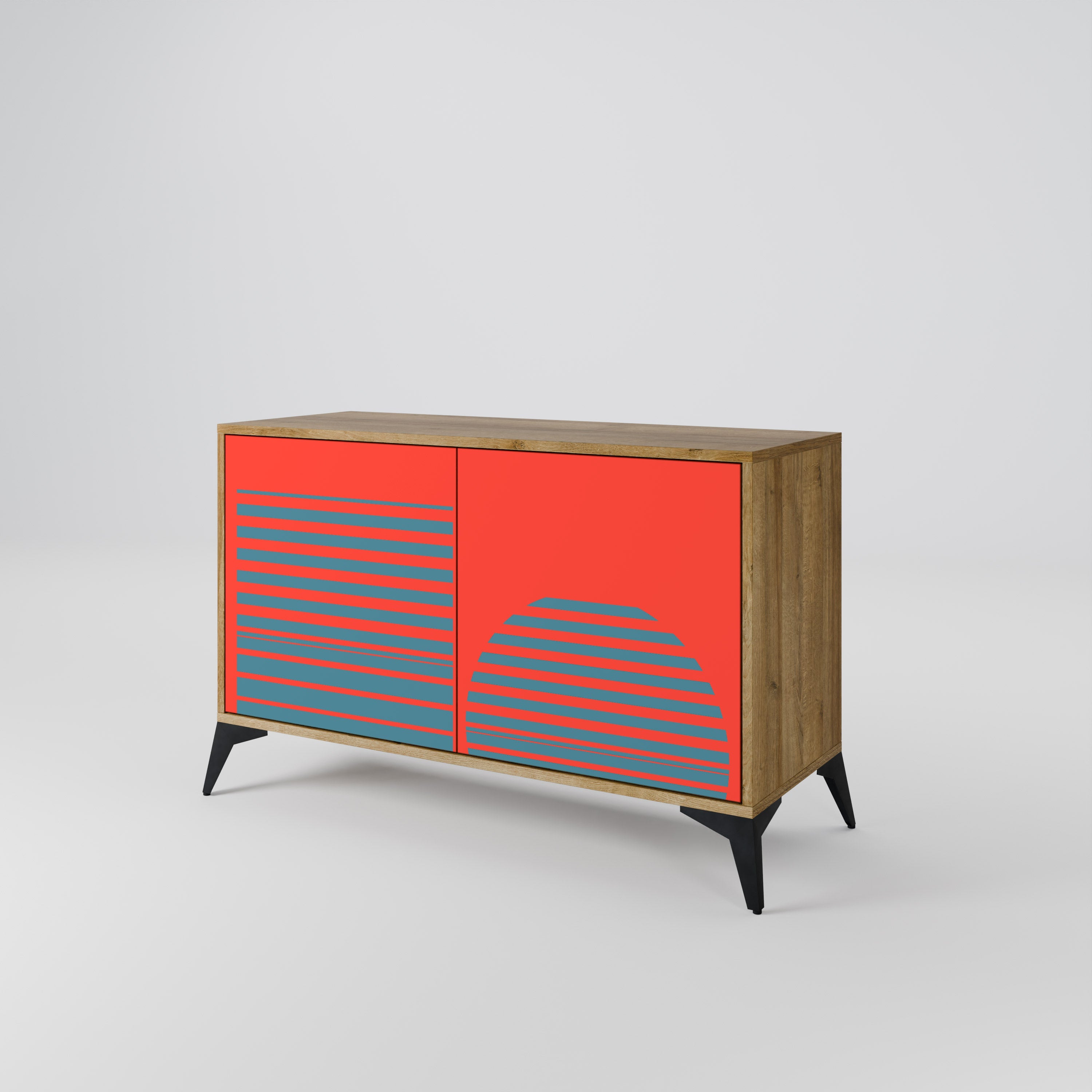 RISING GEOMETRY STARS 2-Door Sideboard in Oak Effect