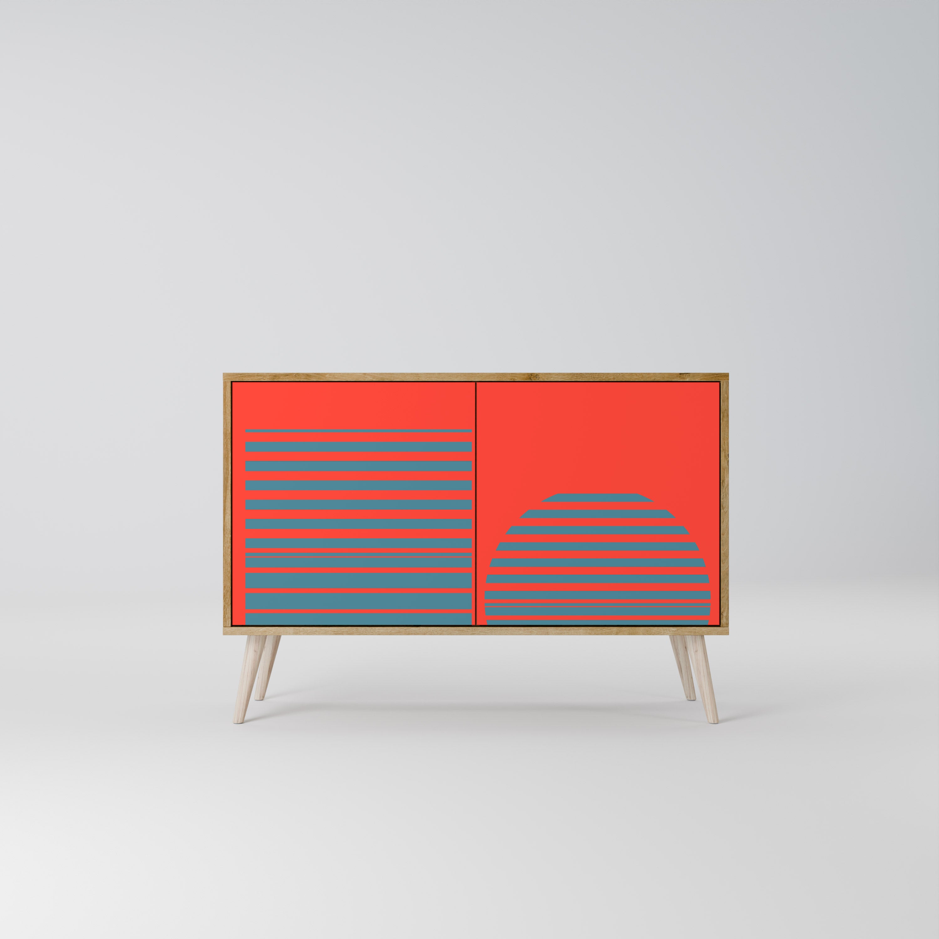 RISING GEOMETRY STARS 2-Door Sideboard in Oak Effect