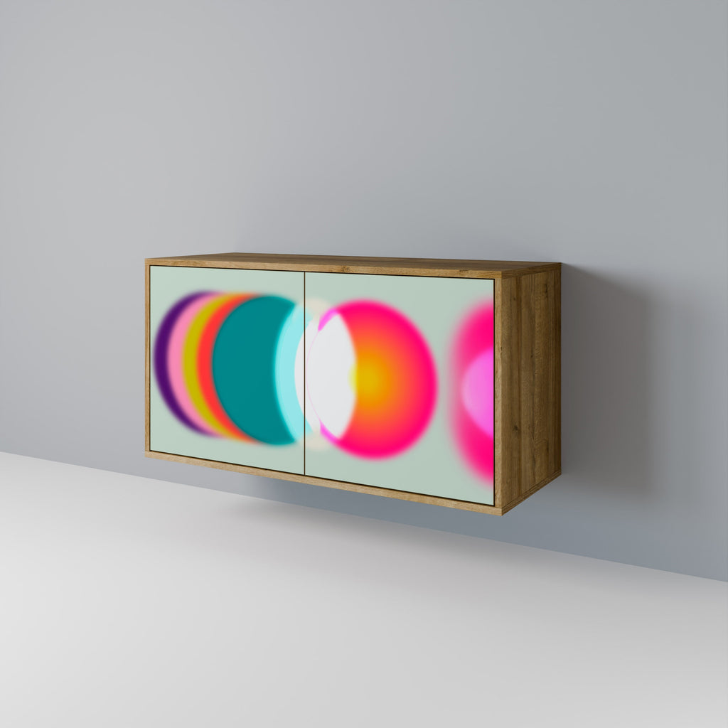 SYMPHONY OF COLORS Μπουφές με 2 πόρτες σε όψη δρυός